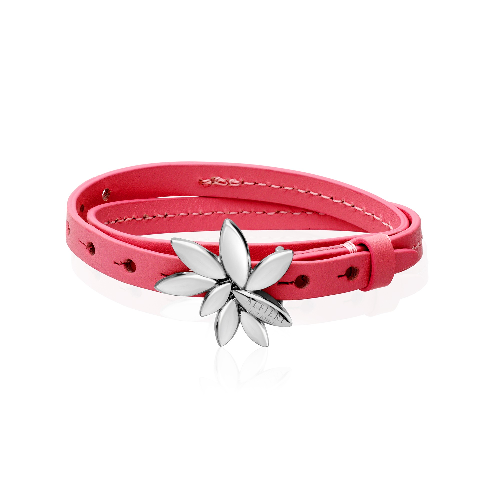 Bracciale da donna in pelle rosa - ALFIERI & ST. JOHN