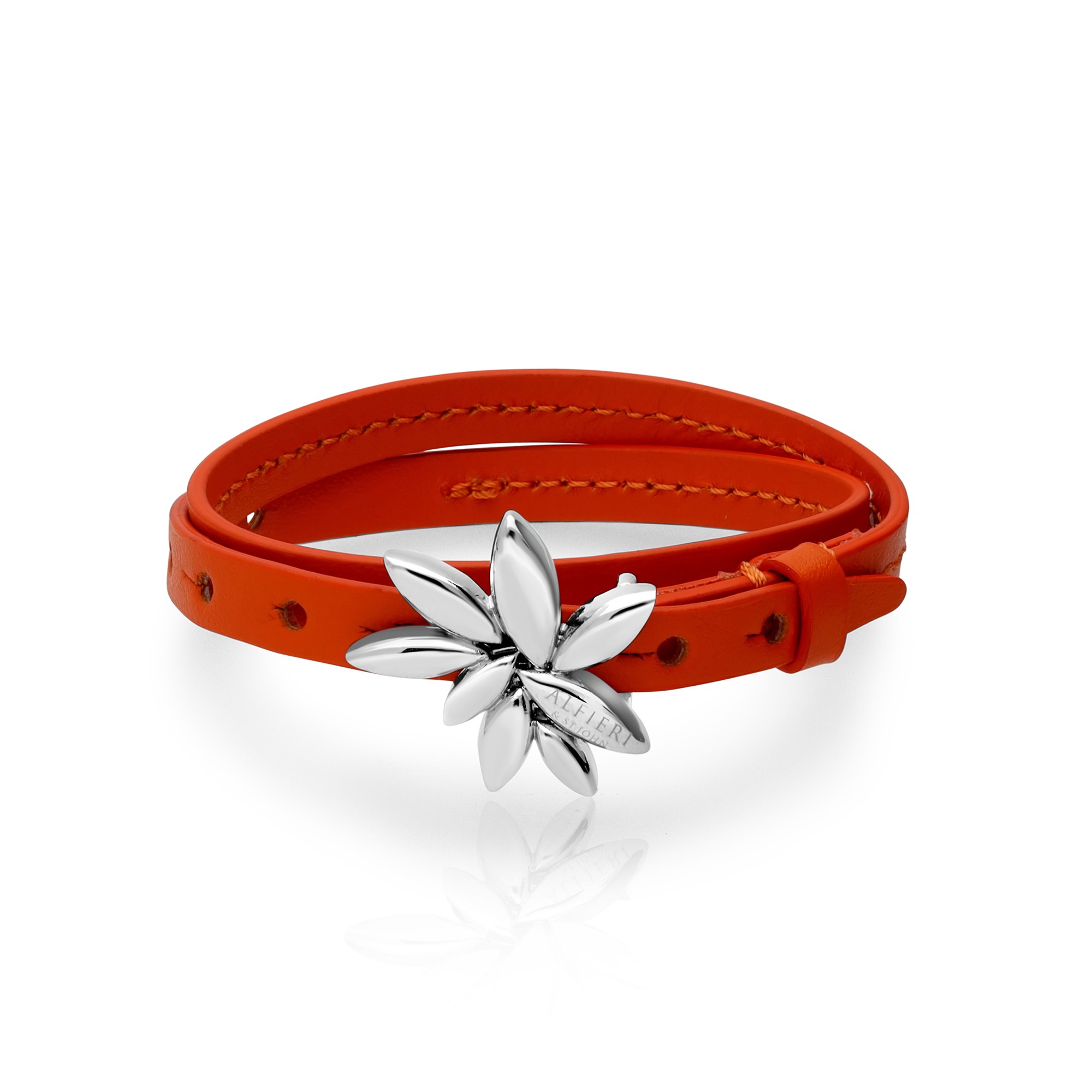 Bracciale da donna in pelle arancione - ALFIERI & ST. JOHN