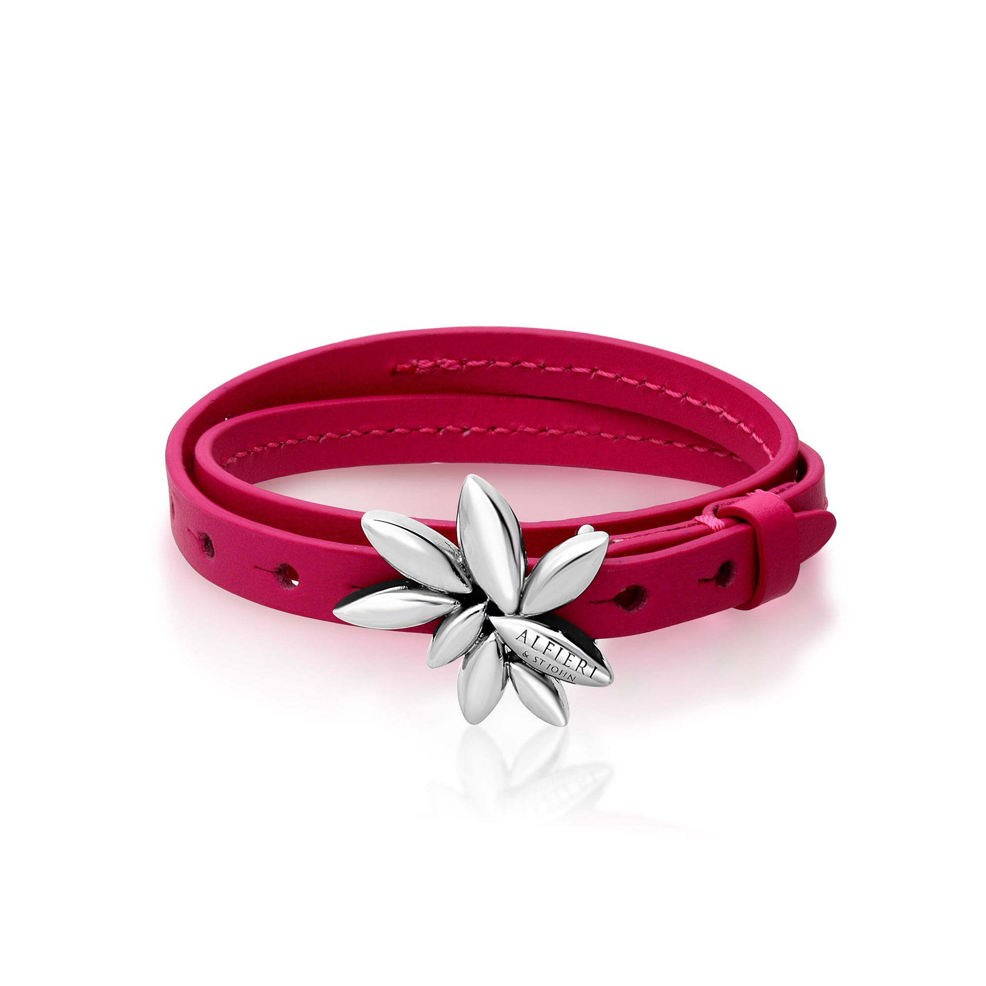 Bracciale da donna in pelle fucsia - ALFIERI & ST. JOHN