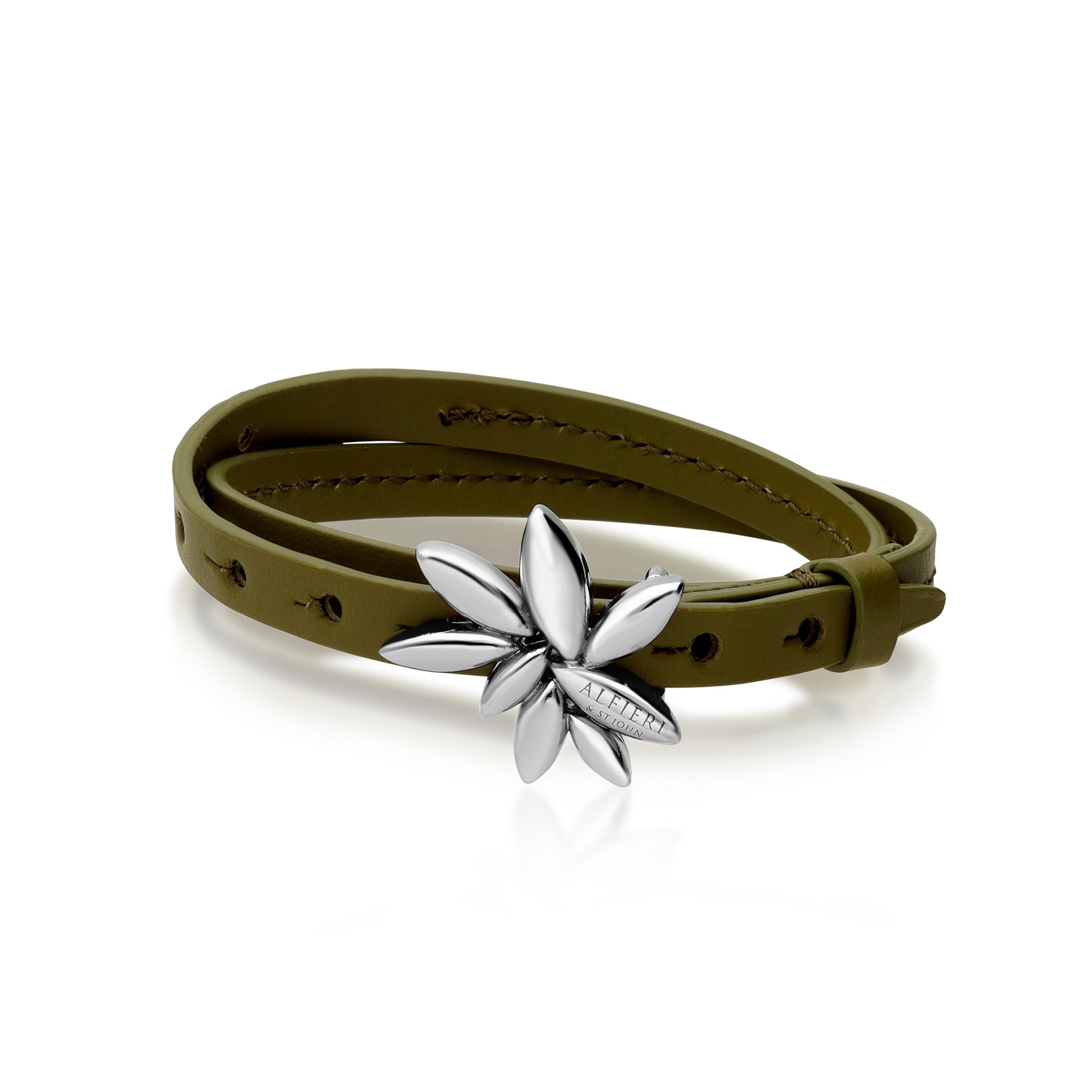 Bracciale da donna in pelle verde - ALFIERI & ST. JOHN