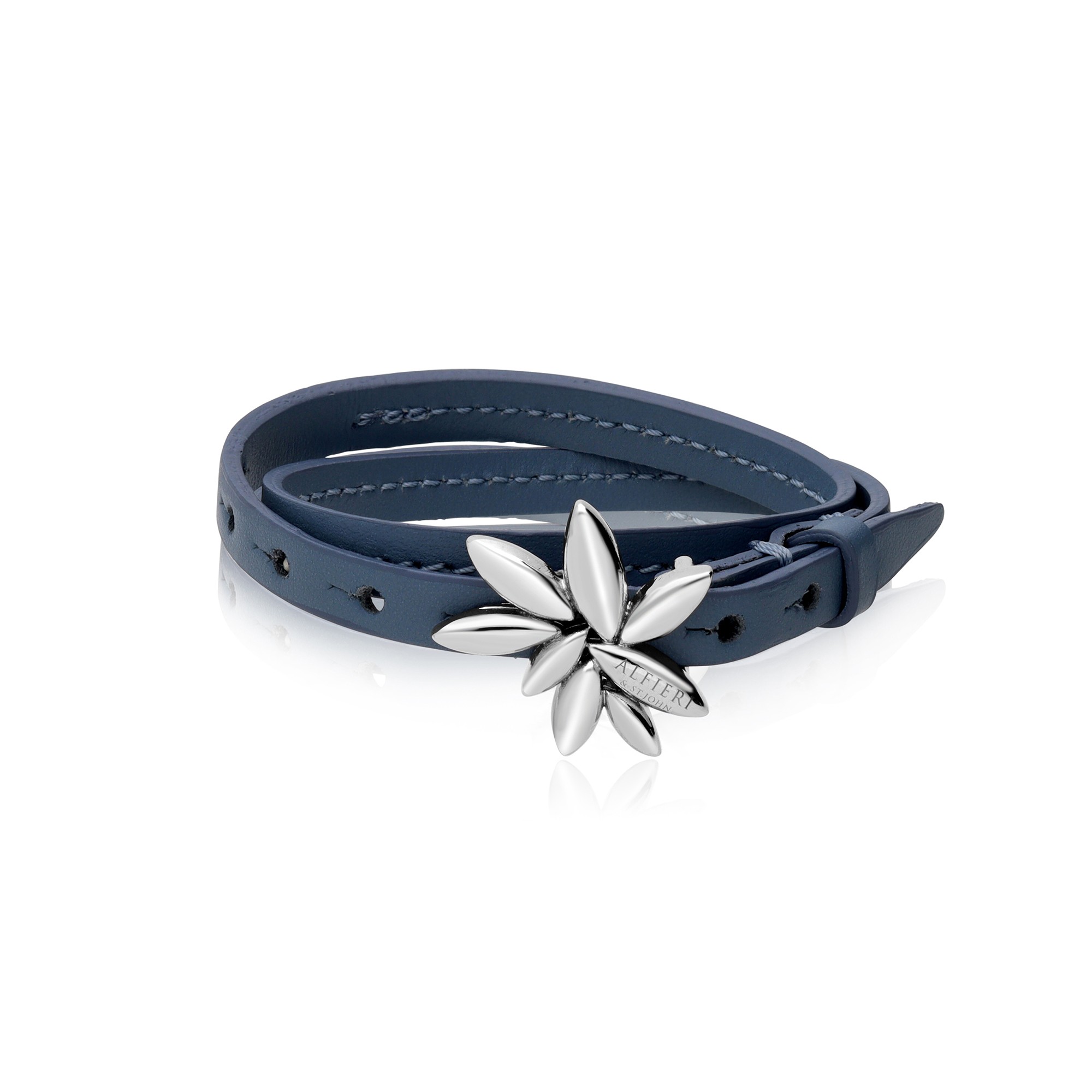 Bracciale da donna in pelle blu - ALFIERI & ST. JOHN