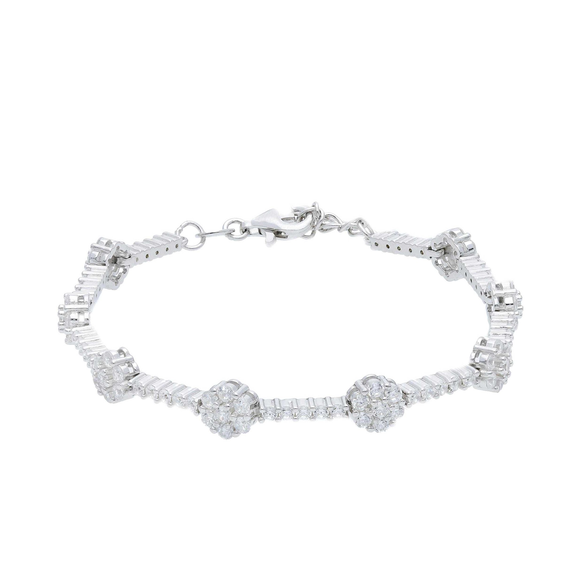 Bracciale tennis argento zirconi bianchi ORO&CO 925 16+3 cm - ORO&CO 925