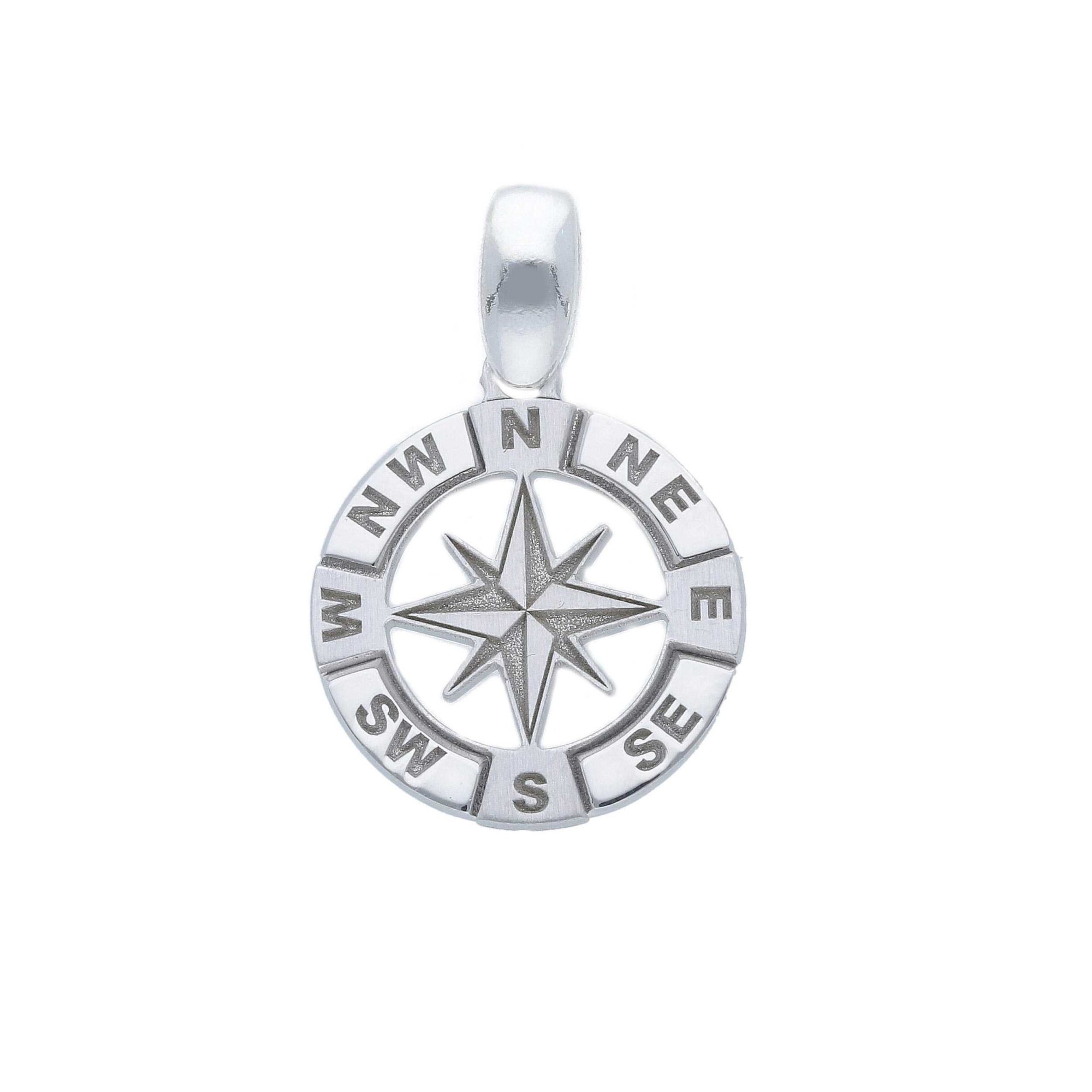 Compass rose charm in 925 silver ORO&CO 925 diameter 1.8 cm - ORO&CO 925