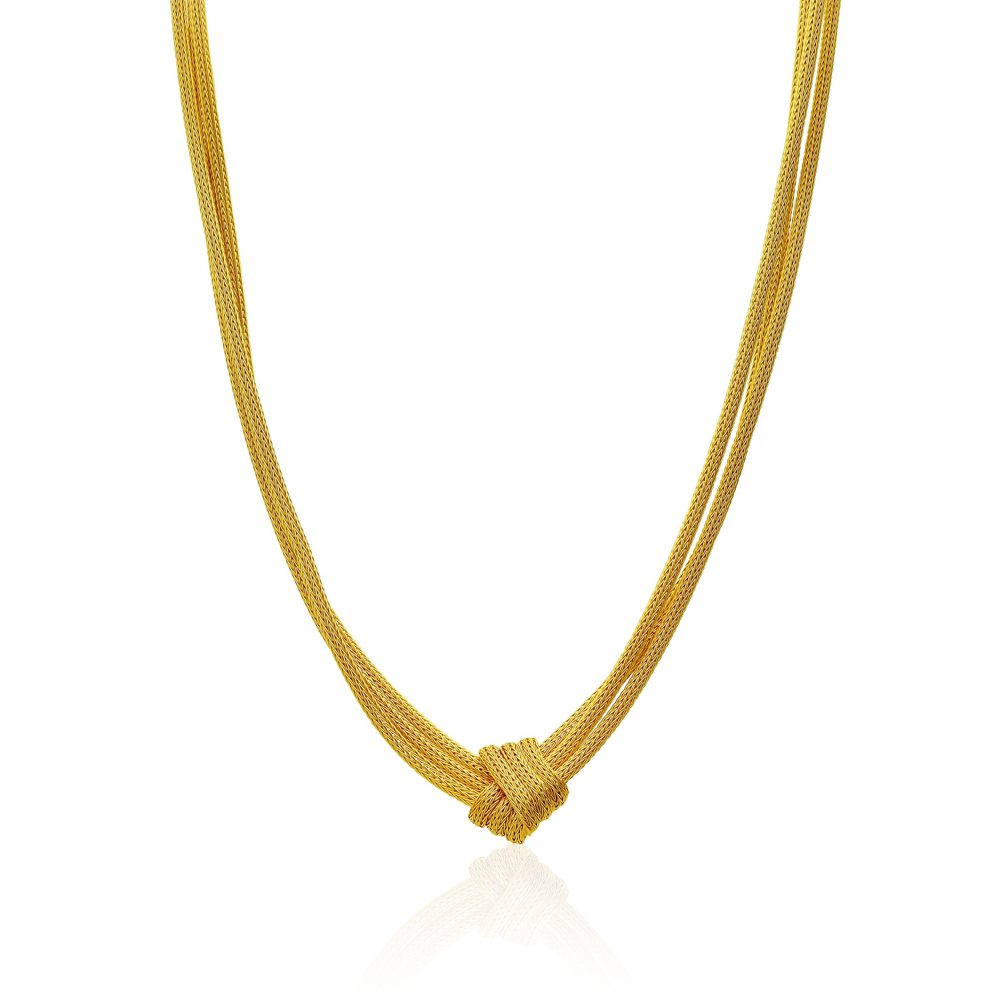 Collana con tre fili e con nodo - LUXURY MILANO