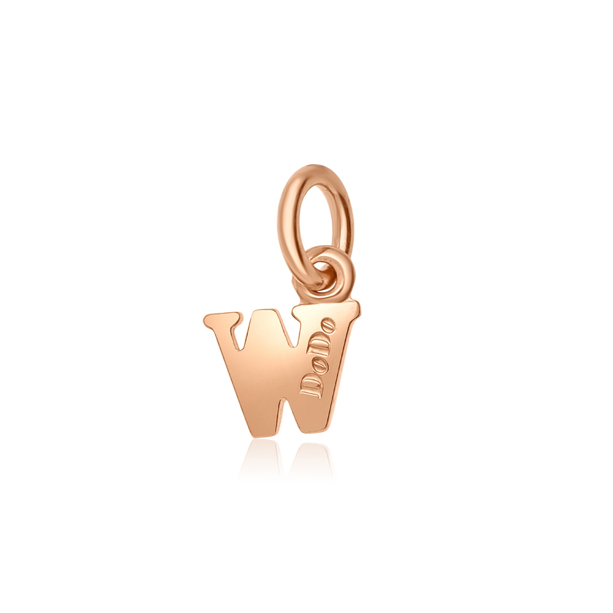 CHARM LETTERA W DA DONNA DI DODO. CHARM PICCOLO IN ORO 9KT, UNA LETTERA SCENOGRAFICA SPESSO SCELTA PER NOMI INTERNAZIONALI O SOPRANNOMI CREATIVI. LA SUA SILHOUETTE AMPIA PORTA DINAMISMO NEL GIOIELLO, CREANDO UN MONOGRAMMA ORIGINALE E DI FORTE PRESENZA VISIVA. - DODO