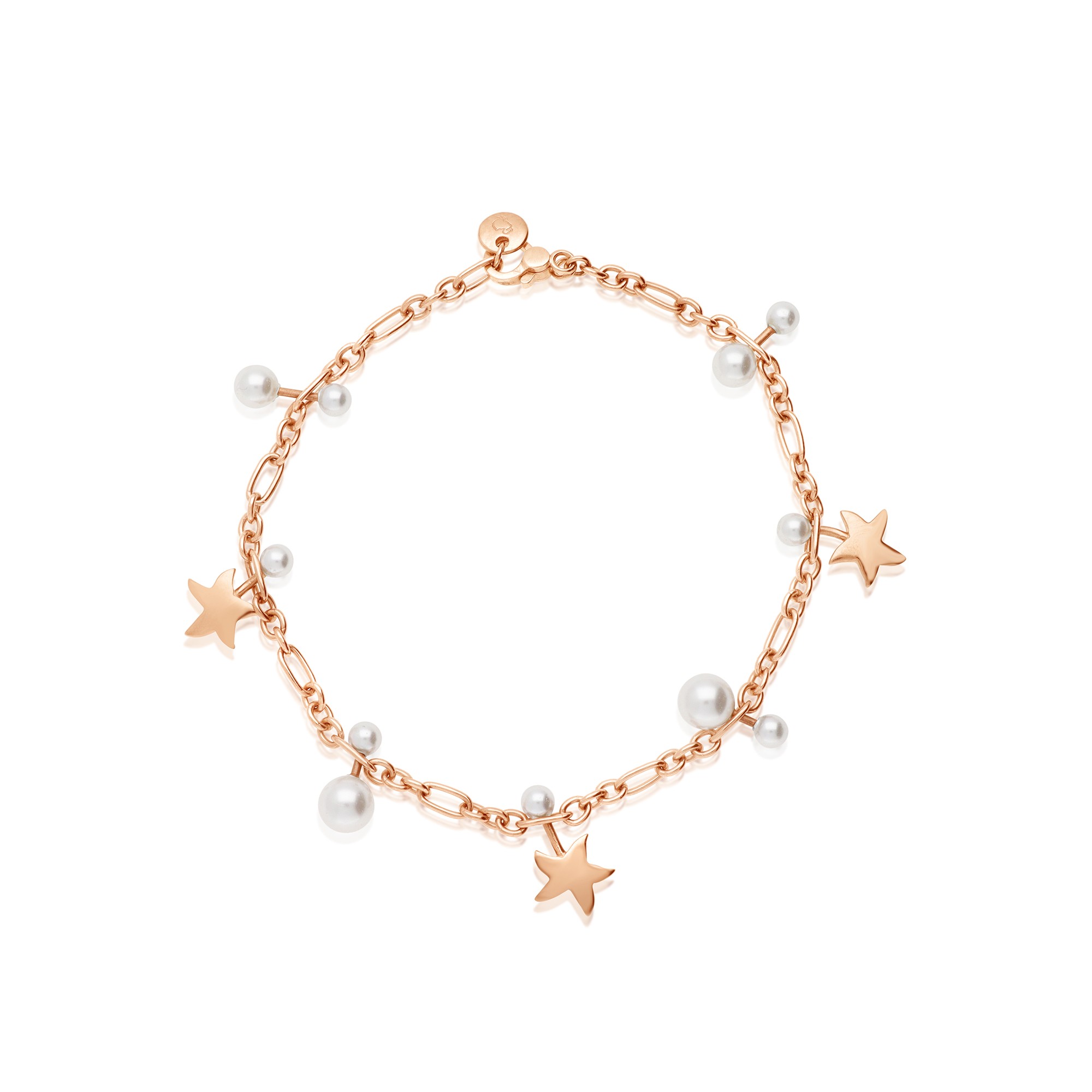 Pulsera Estrellas en oro de 9kt y puntos de luz - DODO
