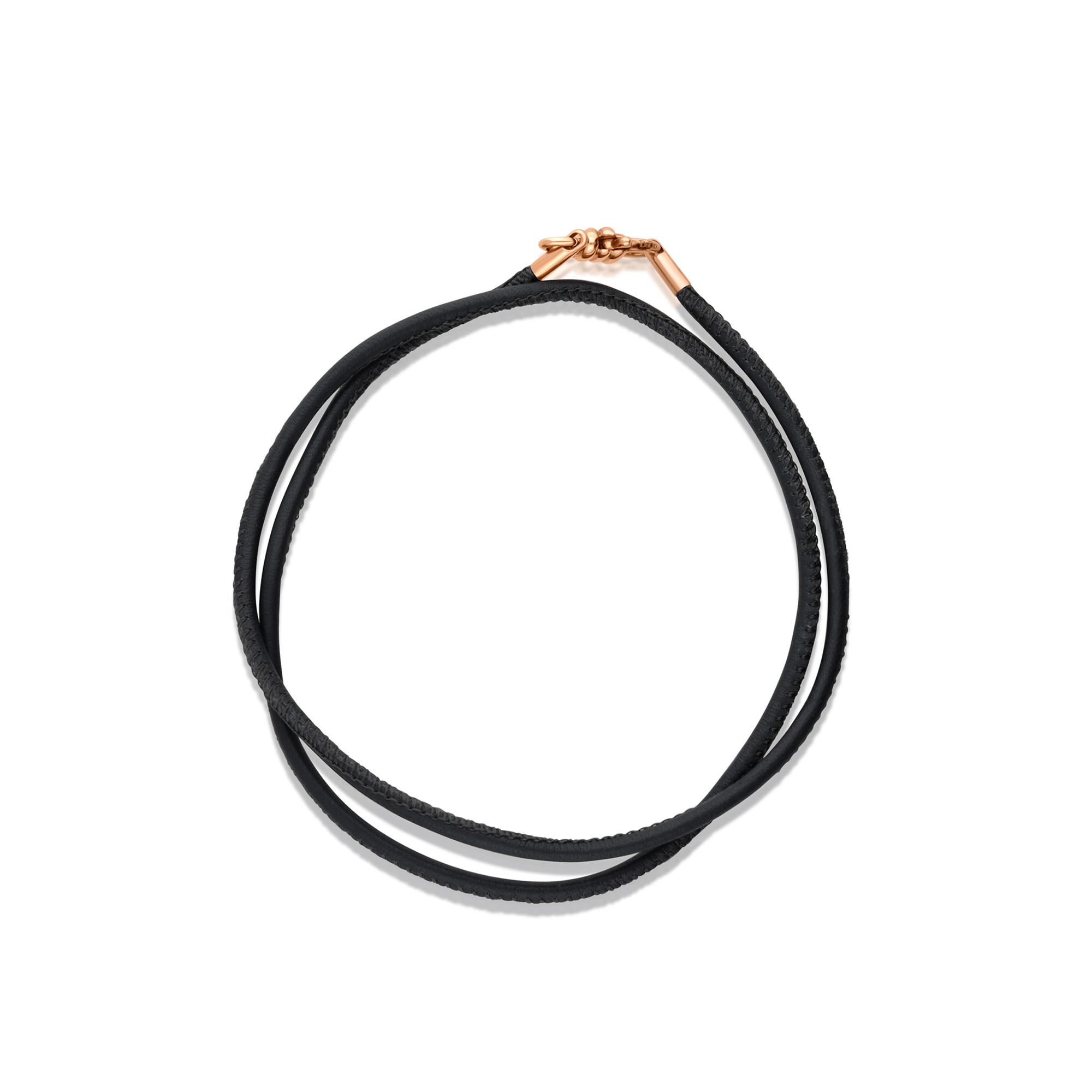 Pulsera Nodo con acabado en oro rosa y cord&oacute;n gris - DODO