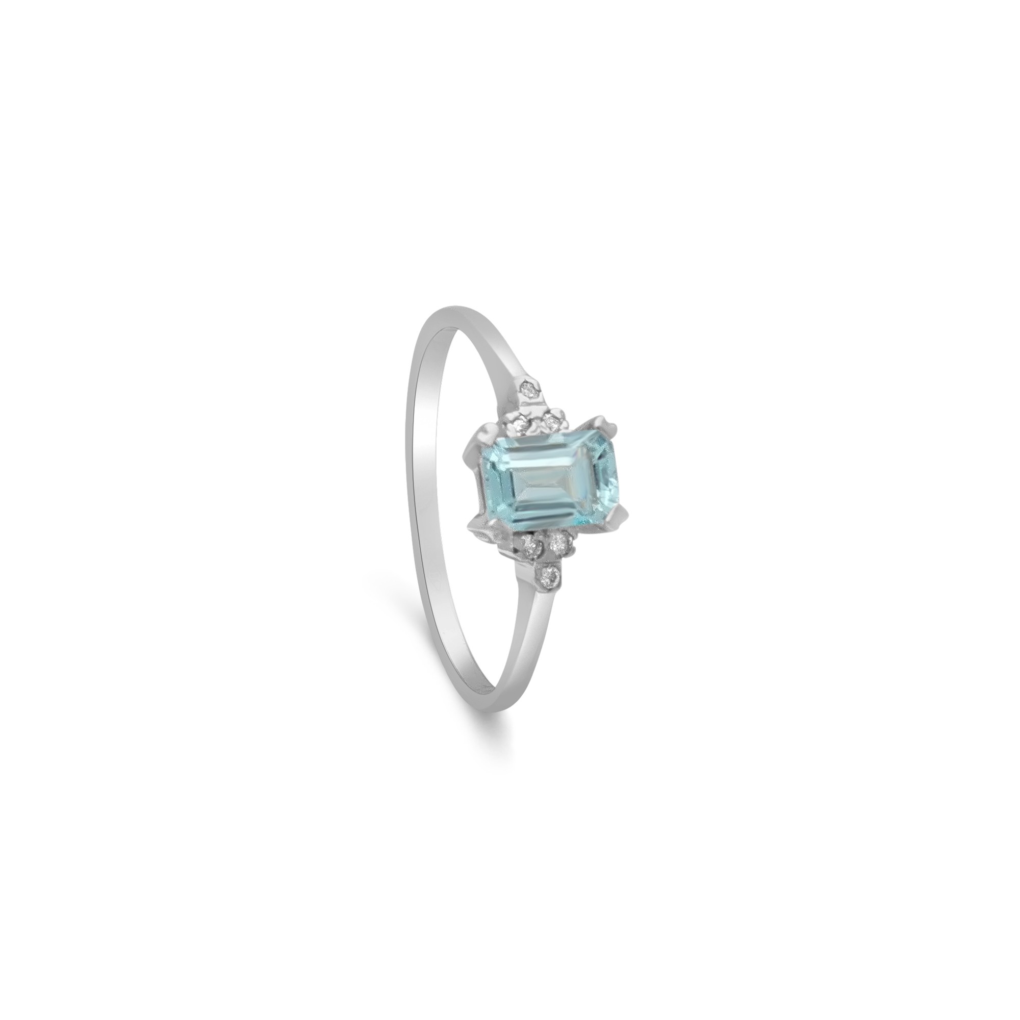 Anello design con acquamarina - LUXURY MILANO