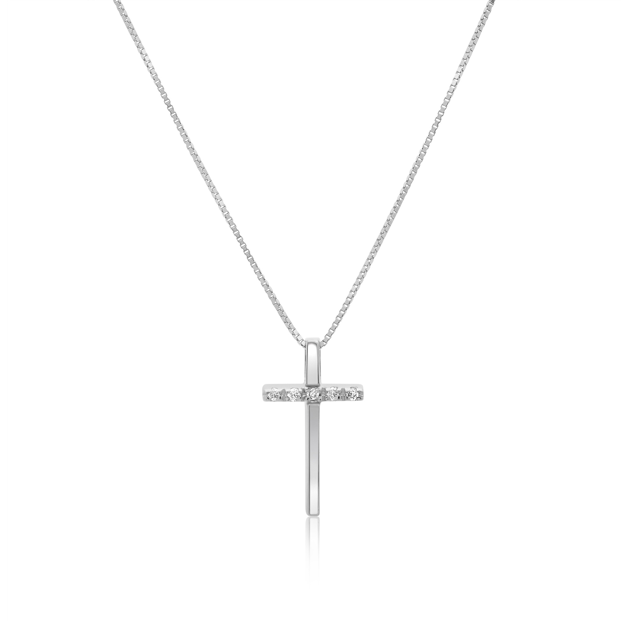 Collana Croce in oro e diamante - LUXURY MILANO