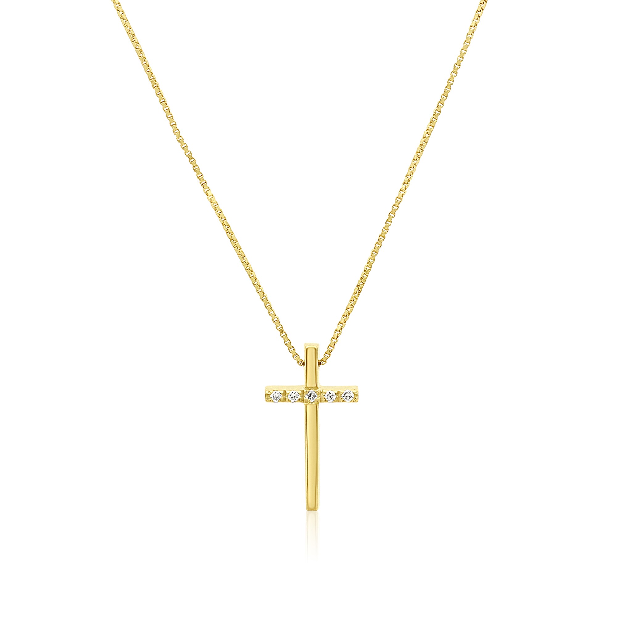 Collana Croce in oro e diamante - LUXURY MILANO