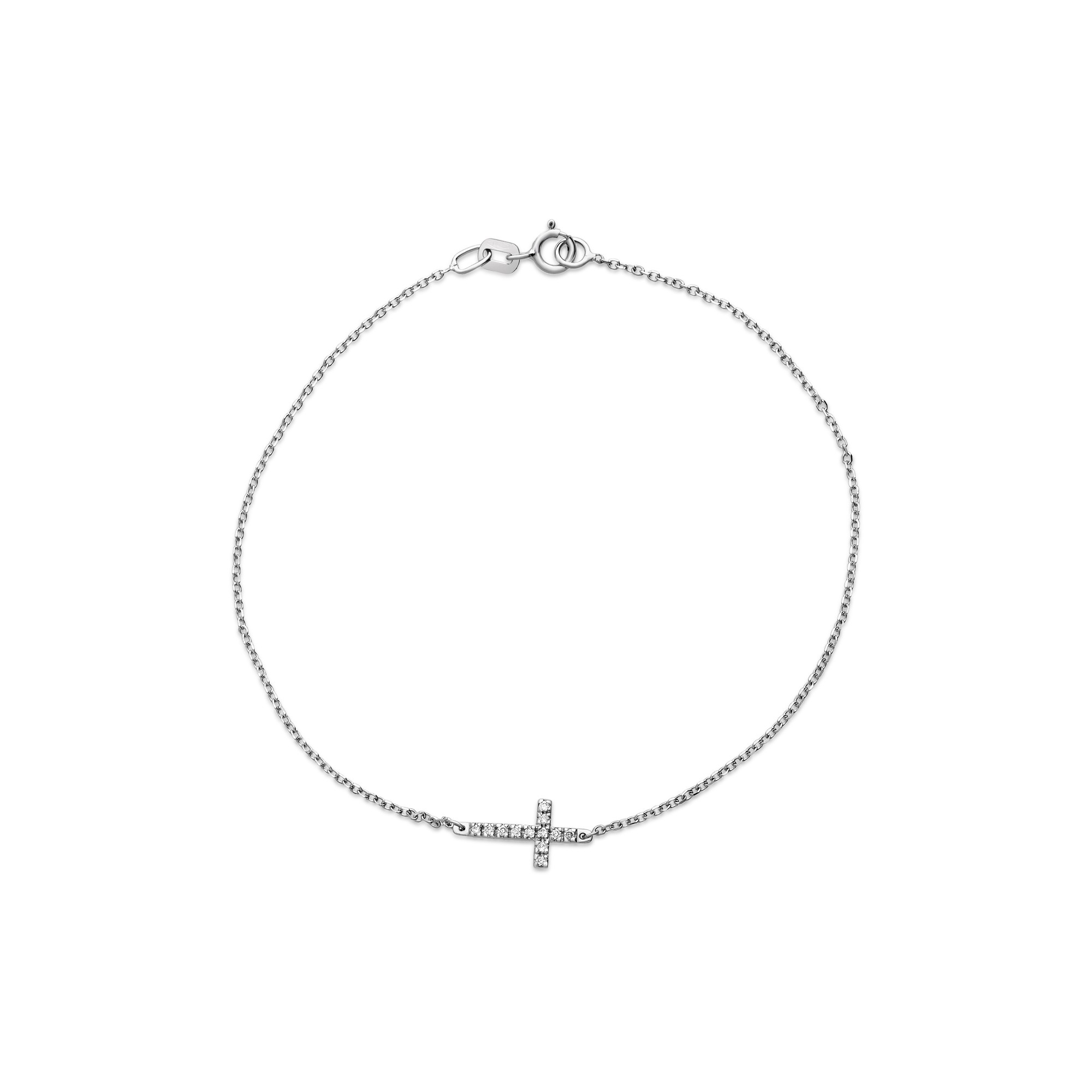 Bracciale Croce in oro e diamante - LUXURY MILANO