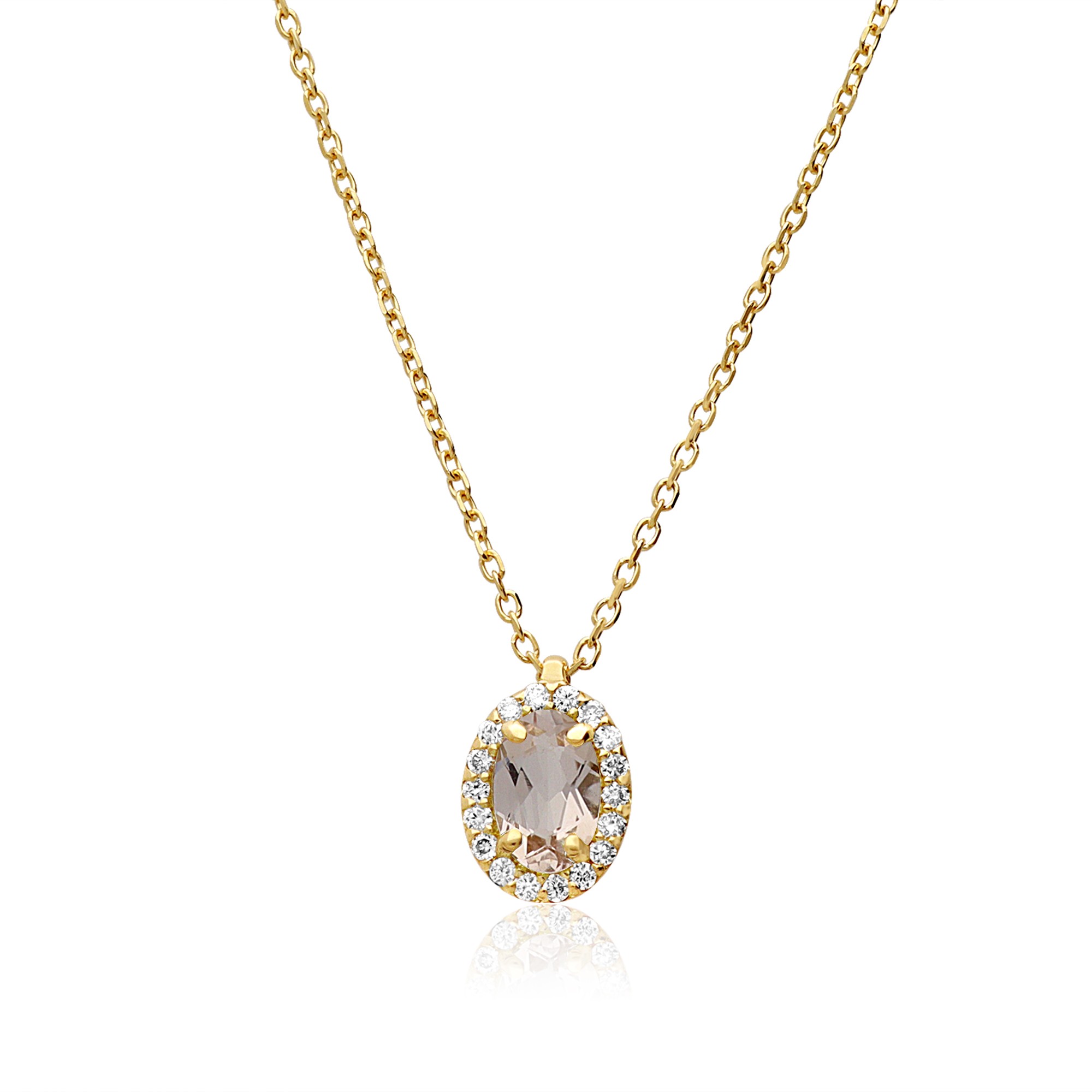 Collana in oro con morganite - LUXURY MILANO