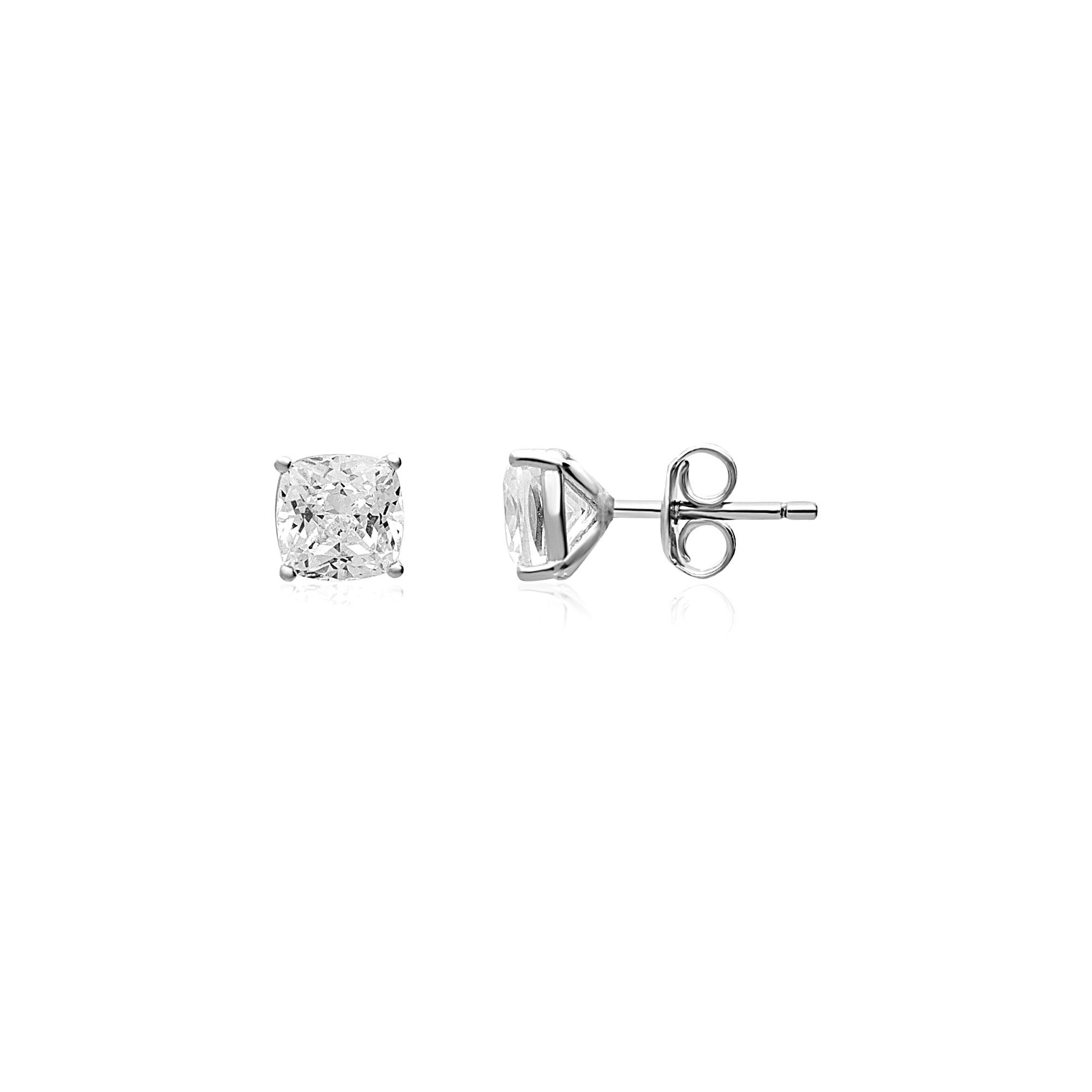 Stud earrings in 925 sterling silver with zirconia - LUXURY MILANO