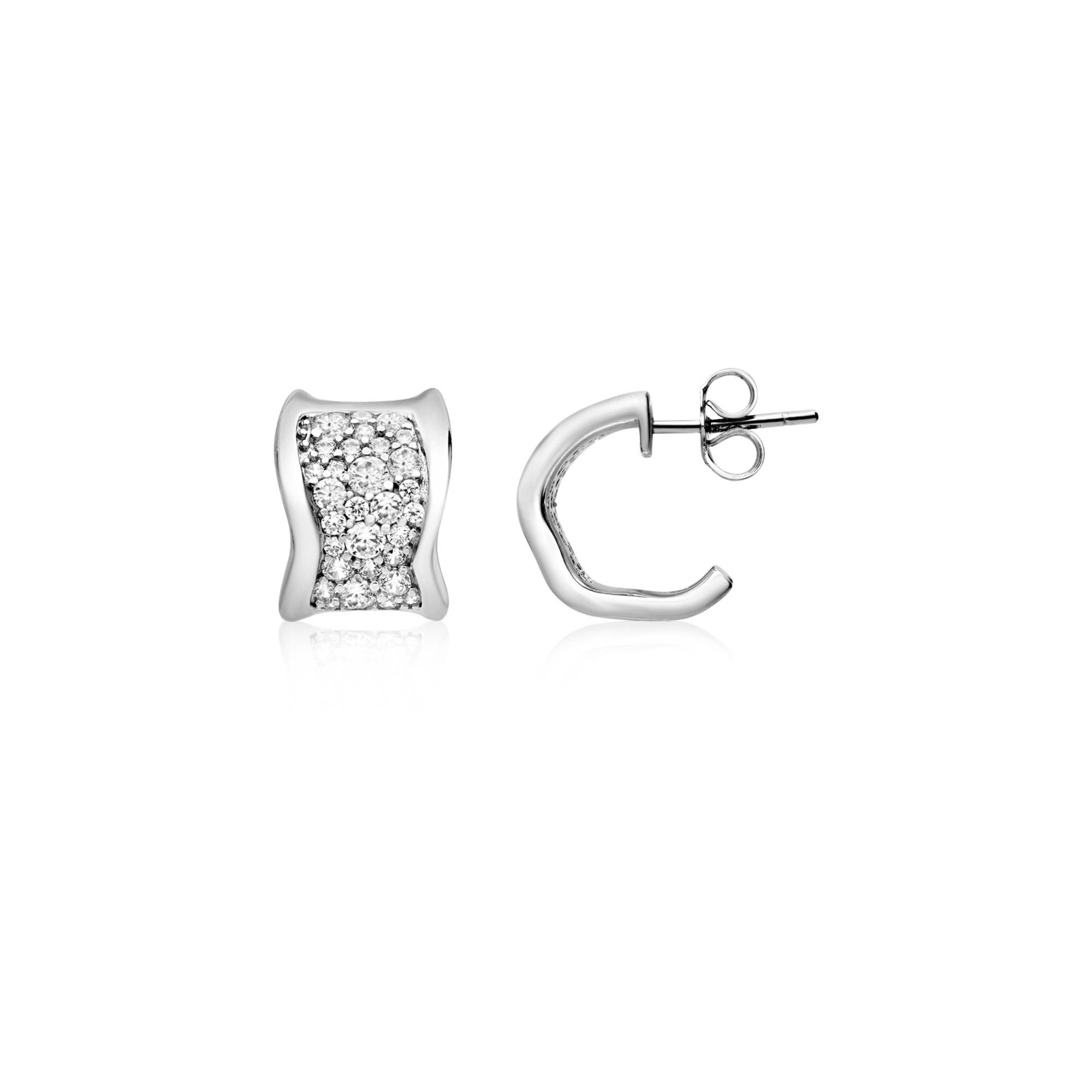 Hoop earrings in 925 sterling silver - LUXURY MILANO