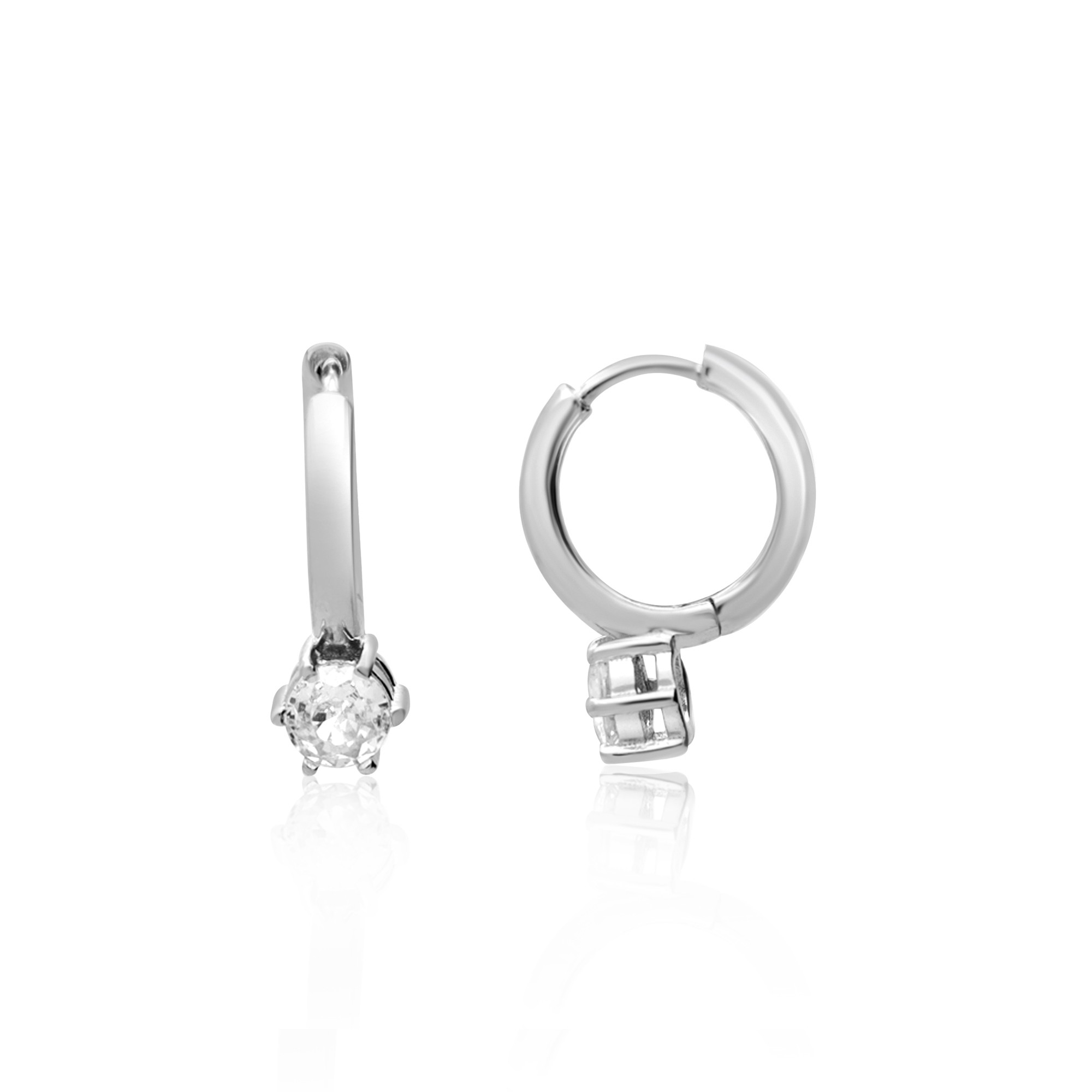 Pendientes de aro en plata de ley 925 - LUXURY MILANO