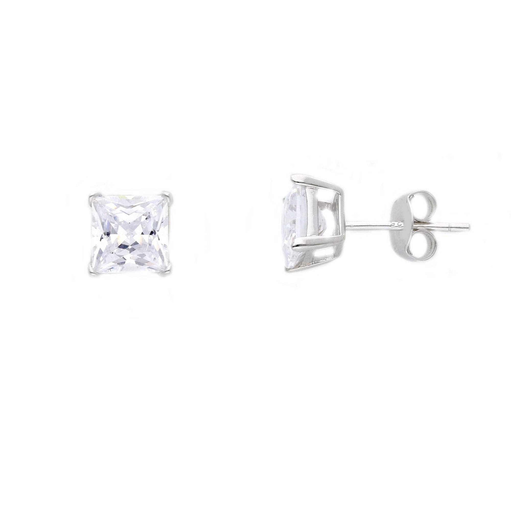 Orecchini punto luce argento 925 zirconi bianchi 7mm ORO&CO 925 - ORO&CO 925