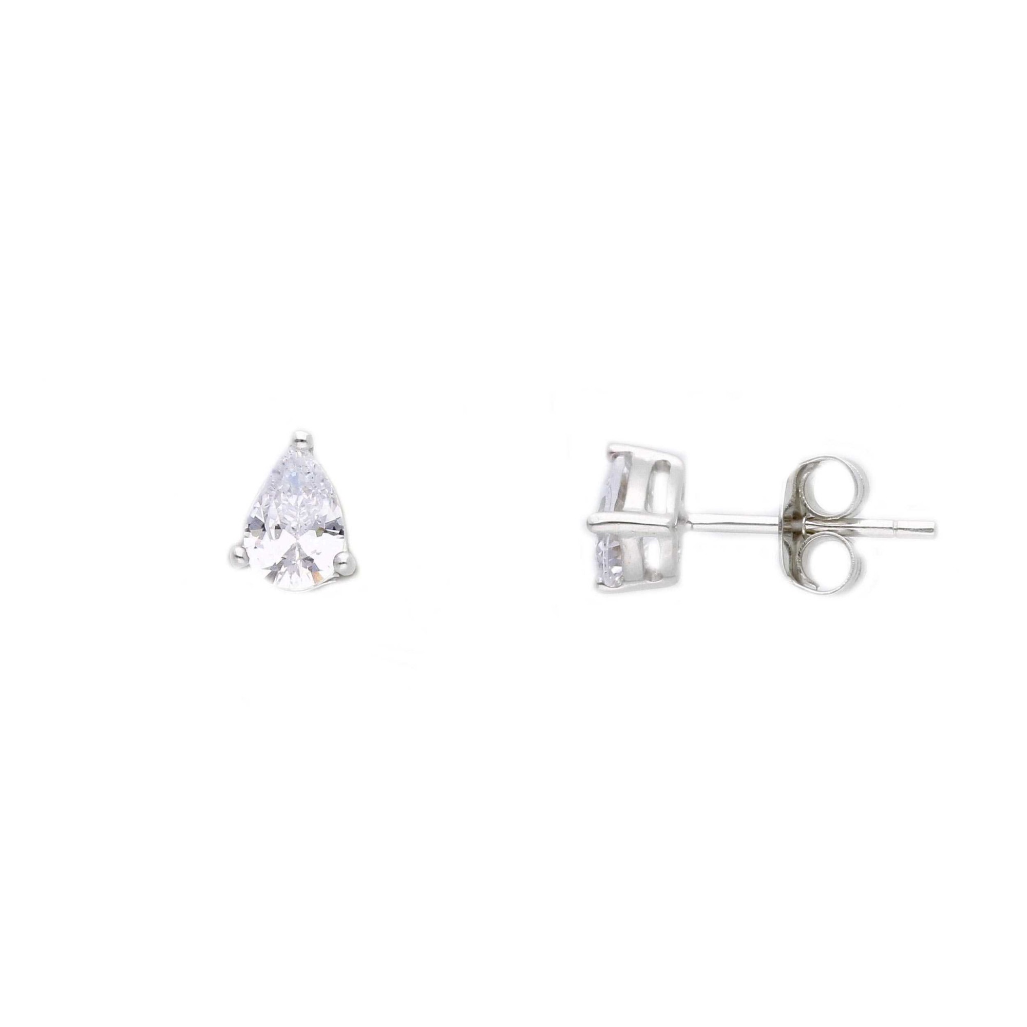 Pendientes de plata con circonitas blancas en gota ORO&CO 925 5 mm - ORO&CO 925