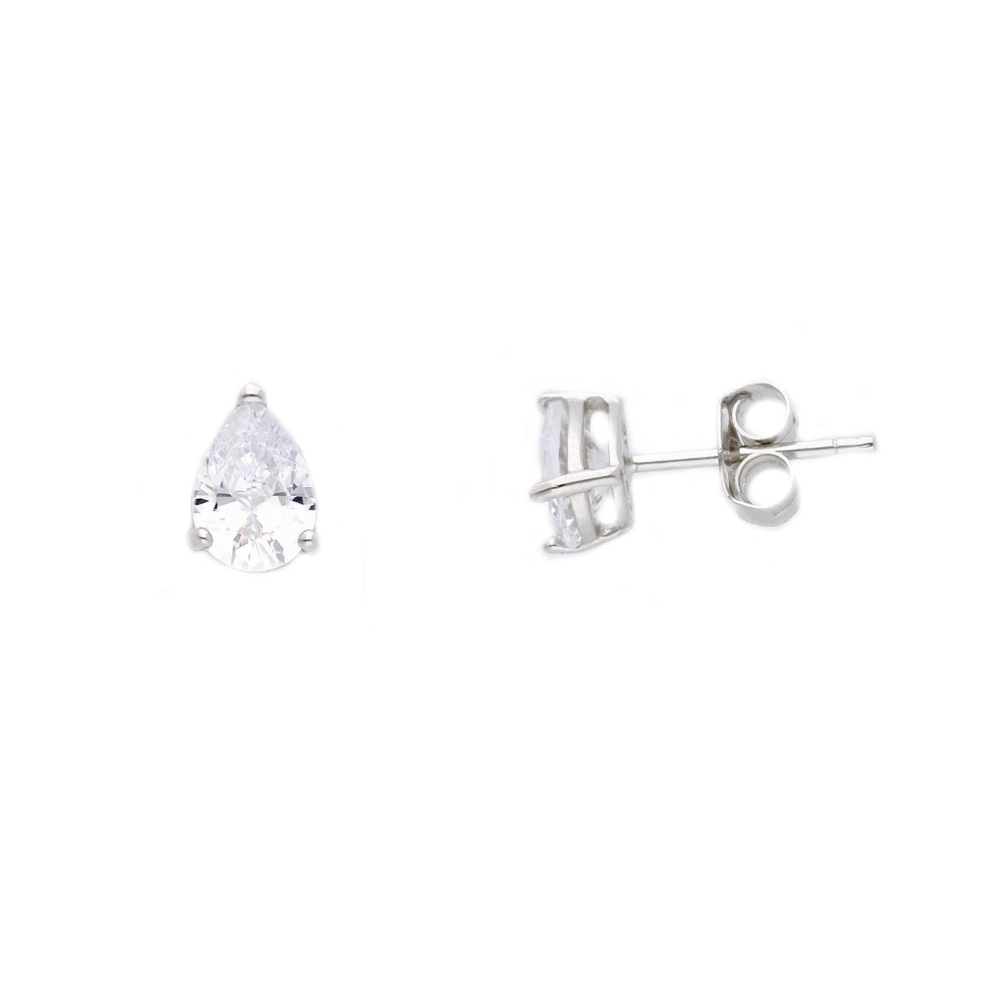 Orecchini punto luce in argento 925 con zirconi bianchi a goccia ORO&CO 925 - ORO&CO 925