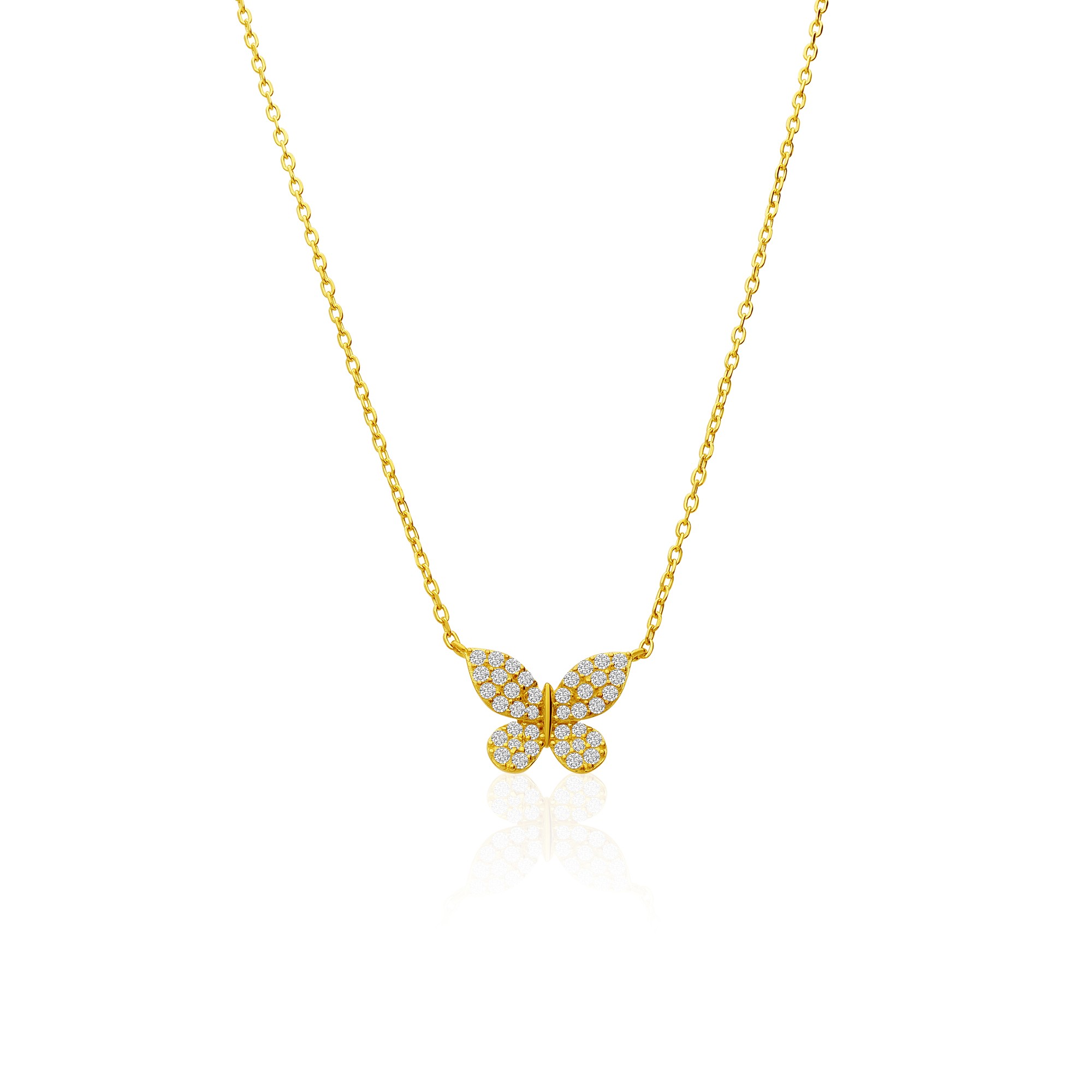 Collana in argento dorato con zirconi bianchi - ALFIERI & ST. JOHN 925