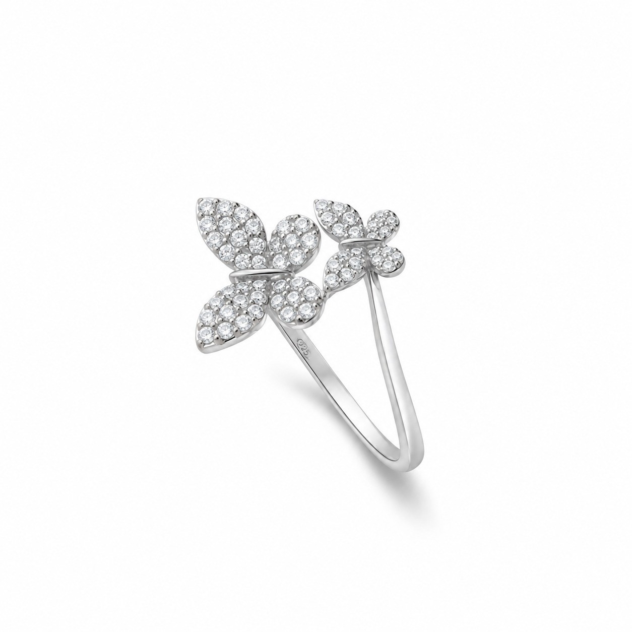 Anillo de plata con pav&eacute; de circonitas blancas - ALFIERI & ST. JOHN 925
