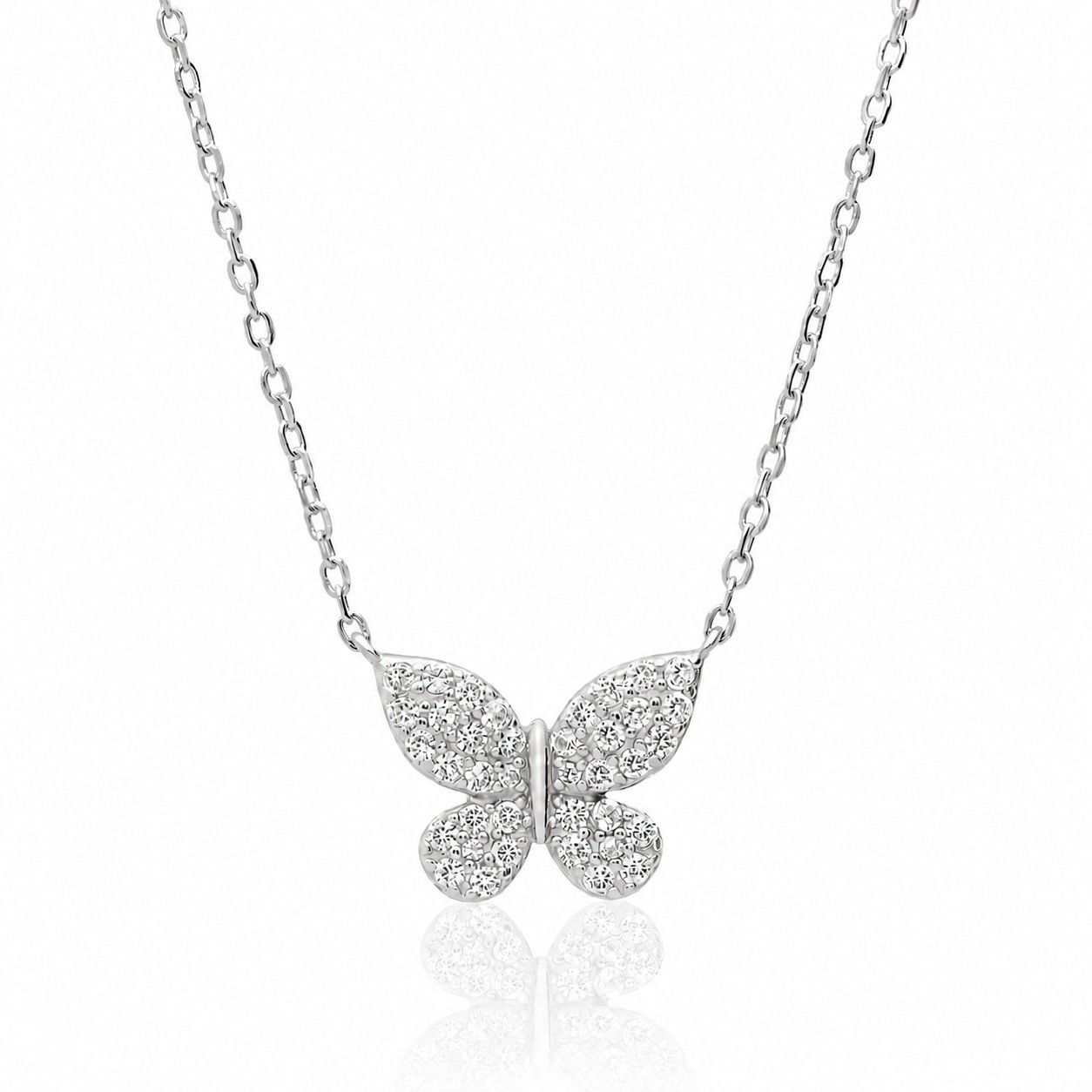Collar de plata con circonitas blancas - ALFIERI & ST. JOHN 925
