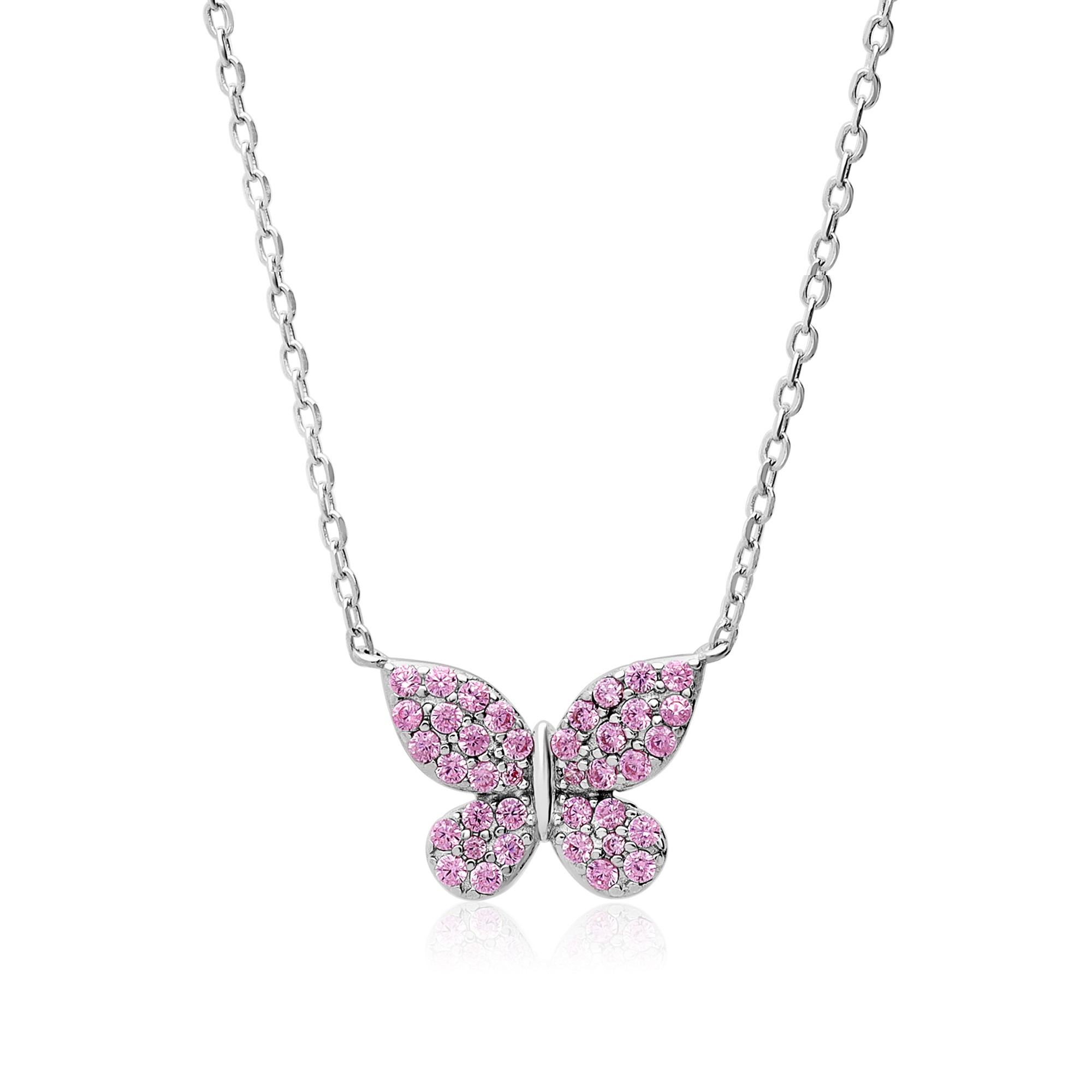 Collar de plata con circonitas rosas - ALFIERI & ST. JOHN 925