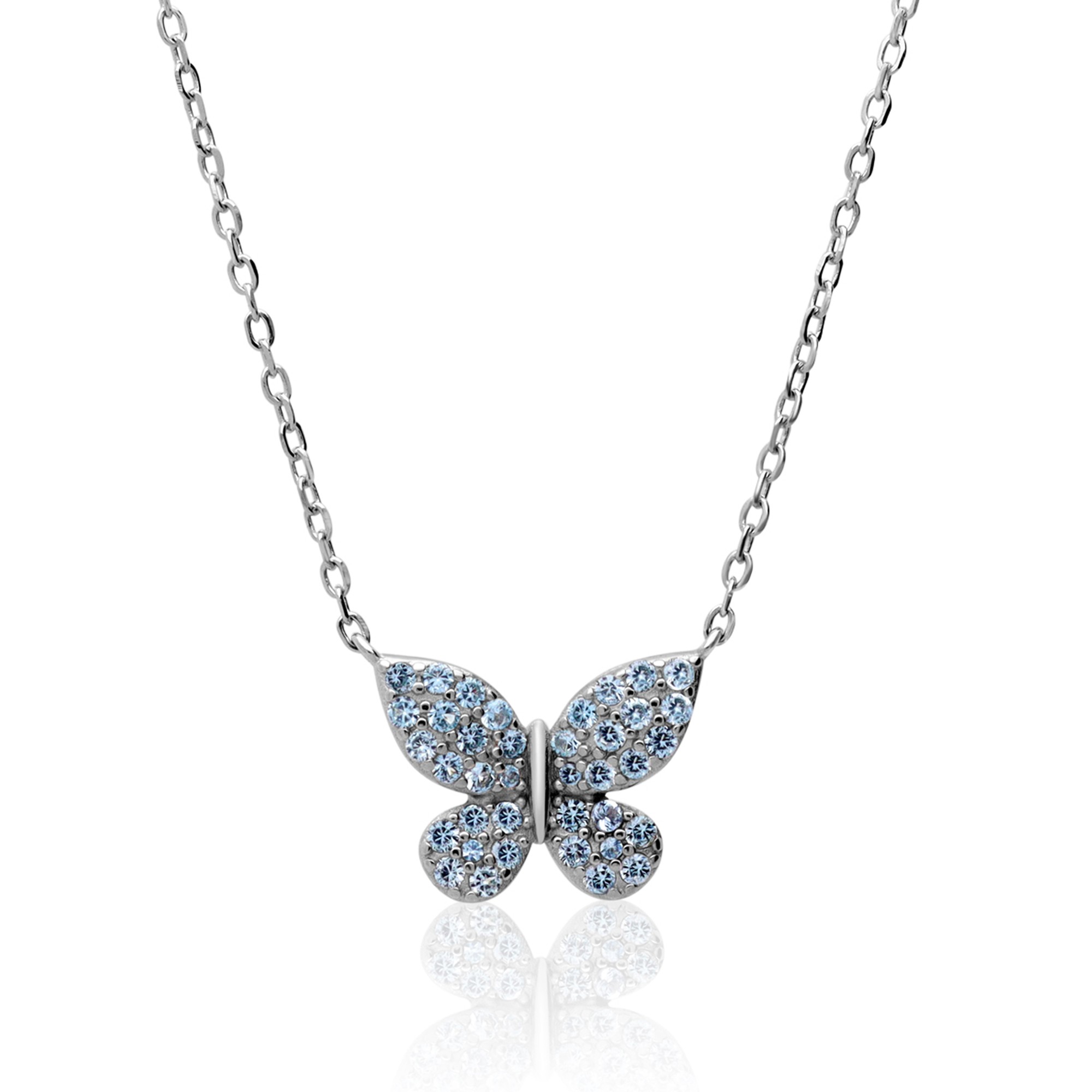 Collar de plata con circonitas azul claro - ALFIERI & ST. JOHN 925