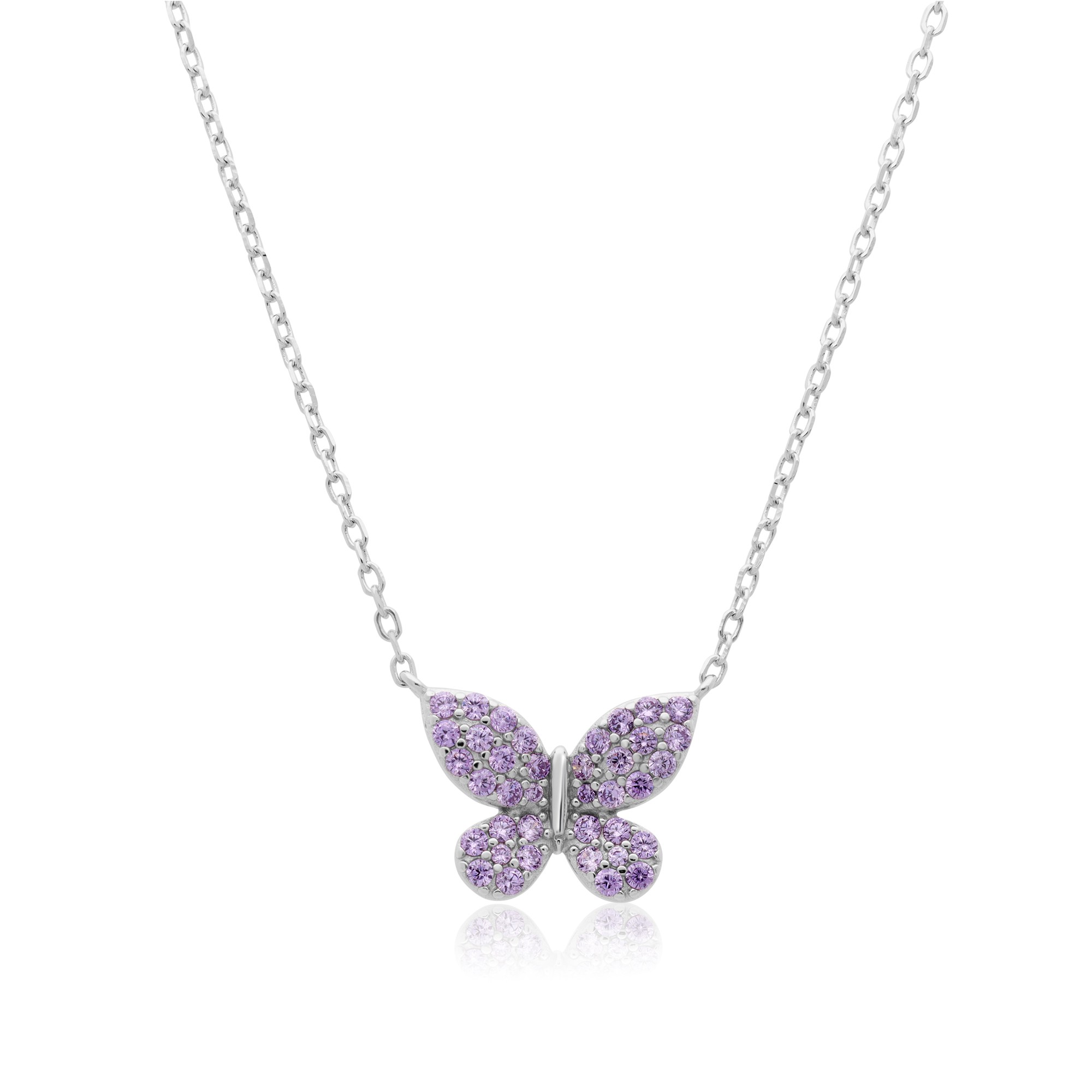 Collar de plata con circonitas lila - ALFIERI & ST. JOHN 925