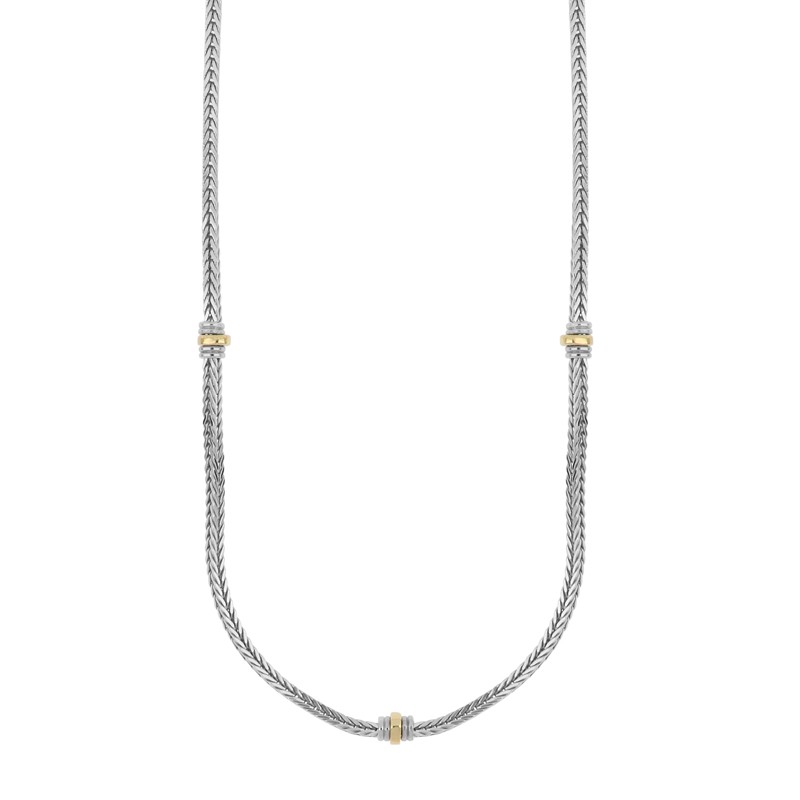 Collar en plata y oro con cola de zorro - ALFIERI & ST. JOHN