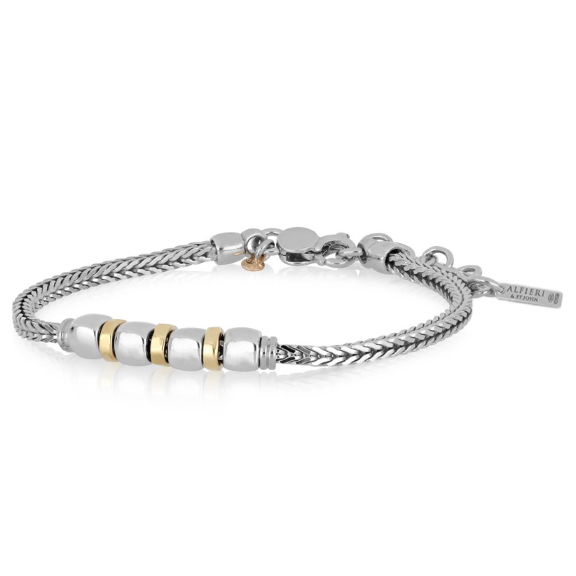 Bracciale in argento rodiato e oro - ALFIERI & ST. JOHN