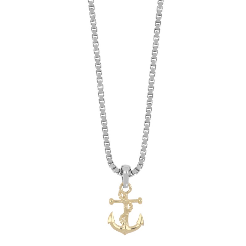 Collar de hombre en plata con ancla - ALFIERI & ST. JOHN