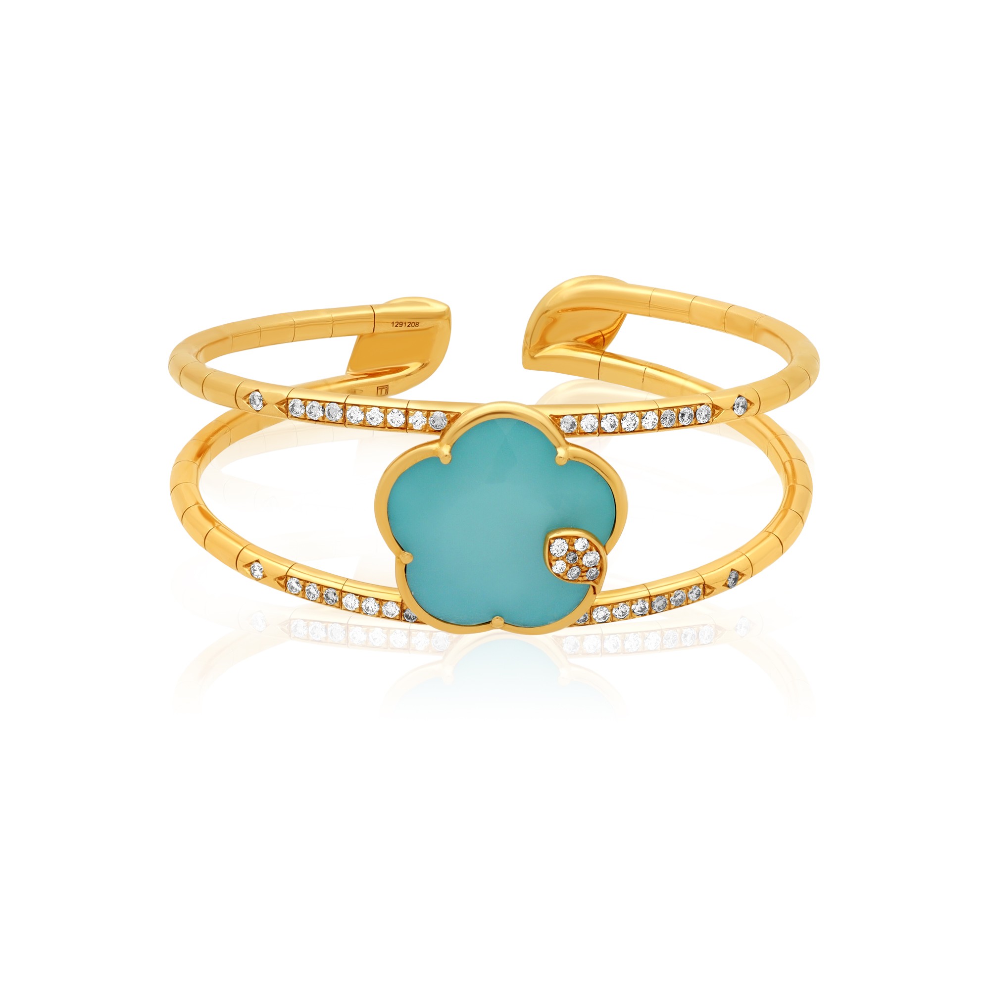 Pulsera Ton Joli en oro con turquesa y diamantes - PASQUALE BRUNI