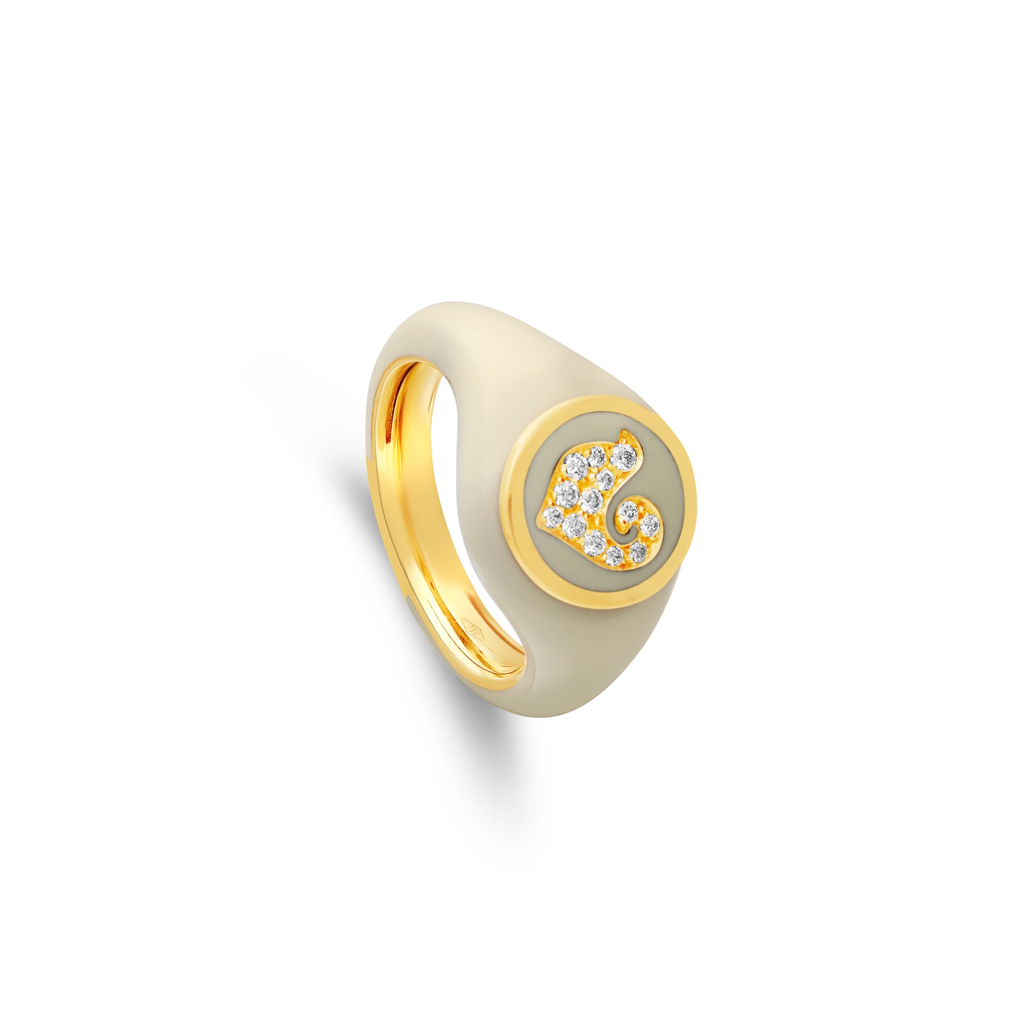 Anello Paillettes Sygillum in oro con diamanti - CHANTECLER