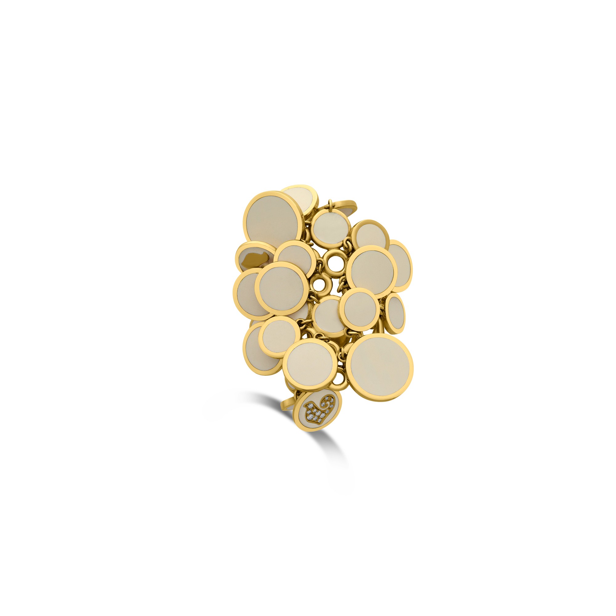 Anello Paillettes in oro con diamanti - CHANTECLER