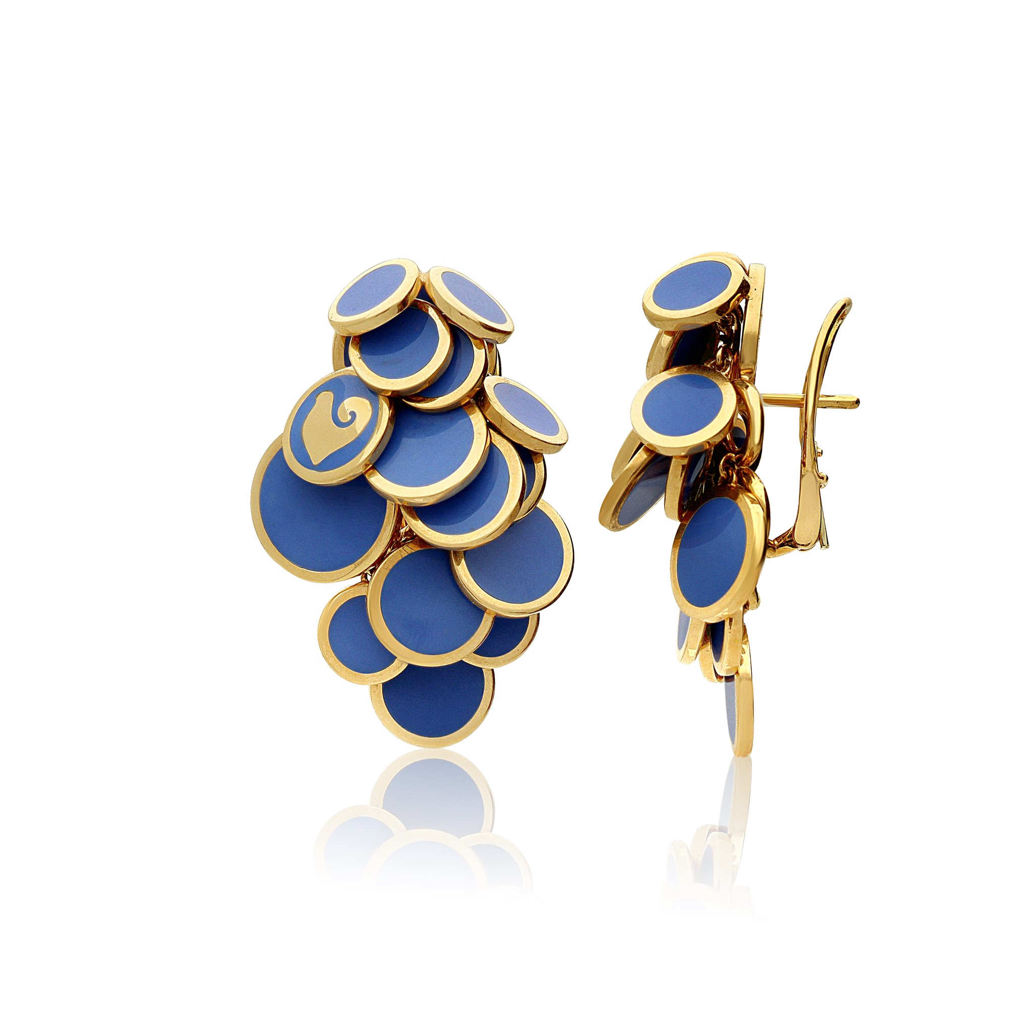 Orecchini Paillettes in oro con diamanti - CHANTECLER