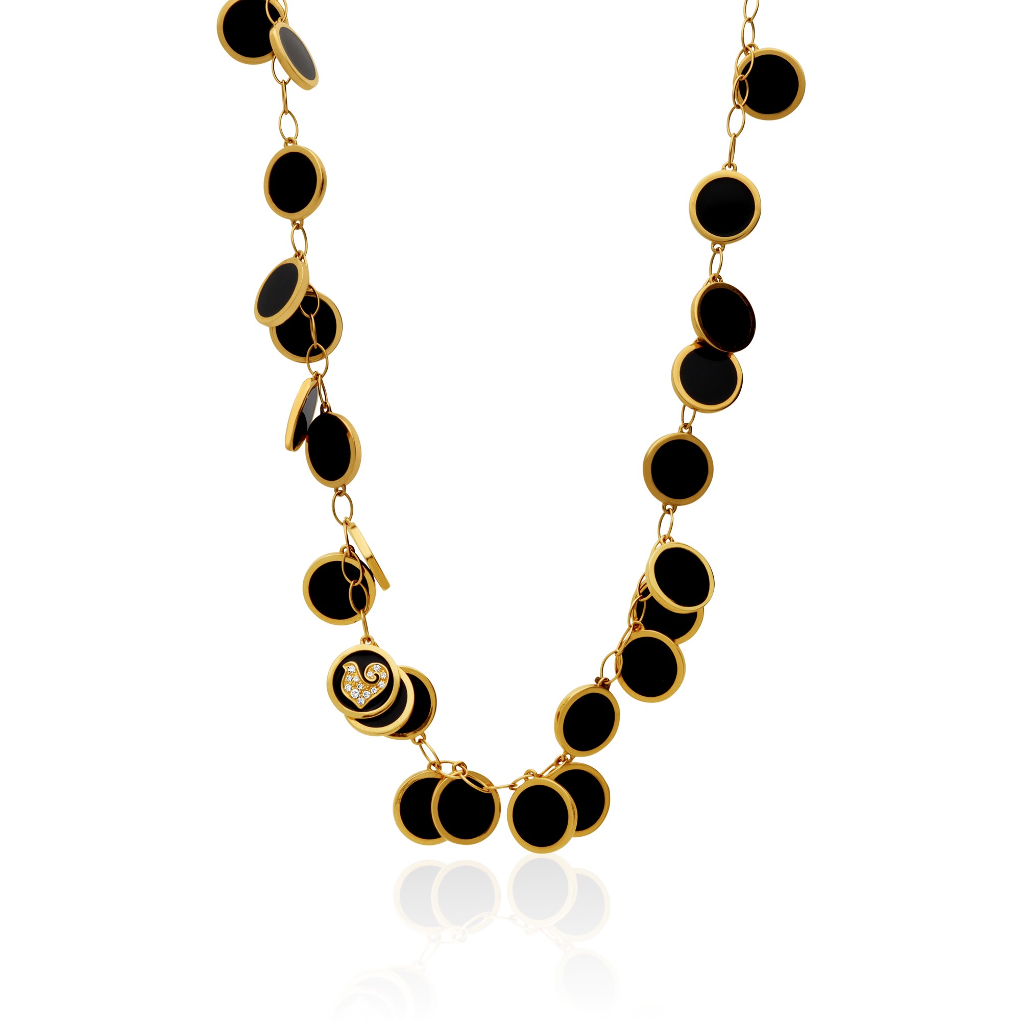 Collona Paillettes in oro con diamanti - CHANTECLER