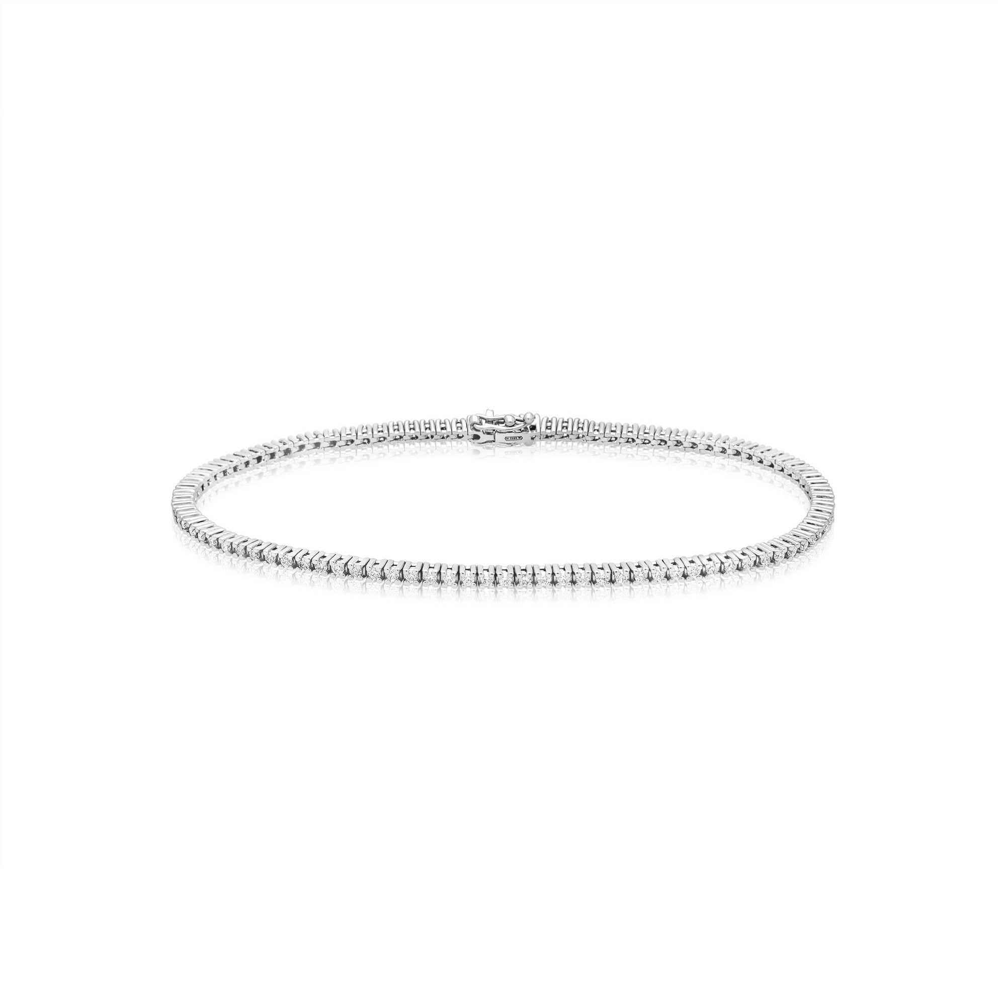White gold diamond tennis bracelet 0.95 ct size 18 Alfieri & St. John - ALFIERI & ST. JOHN