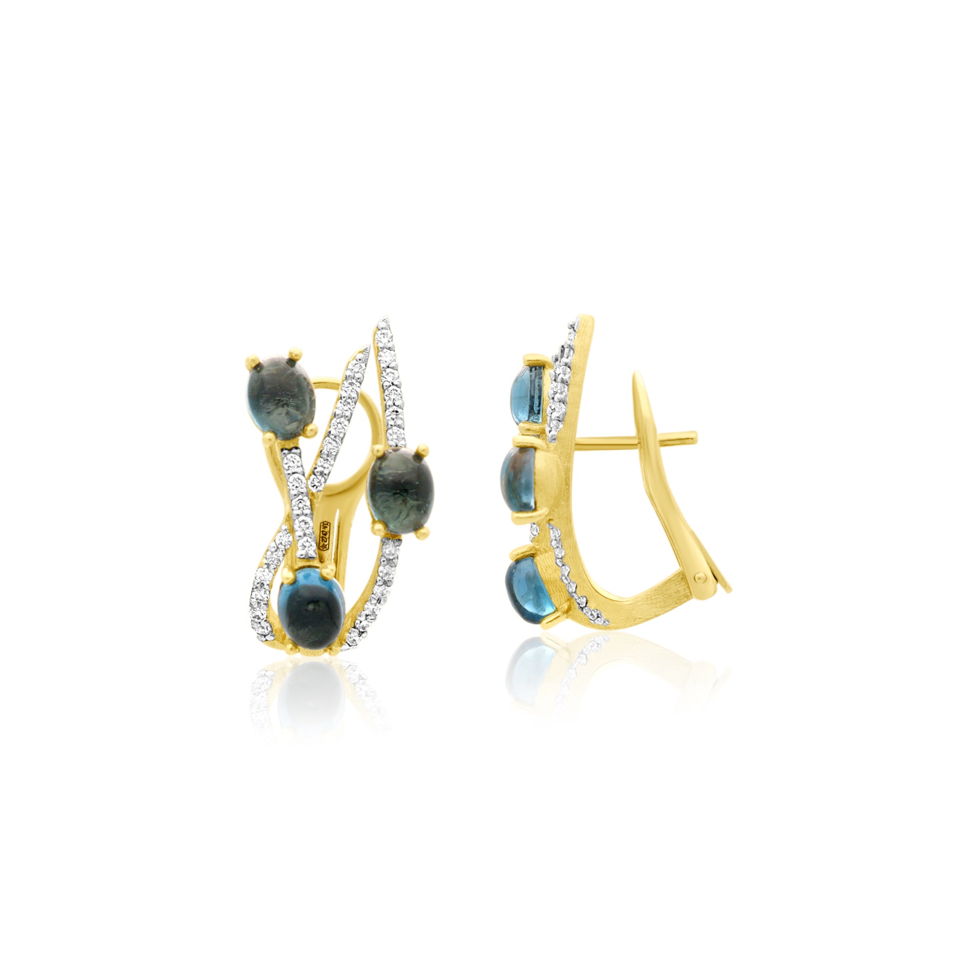 Orecchini Dancing Azzure in oro e diamanti - NANIS
