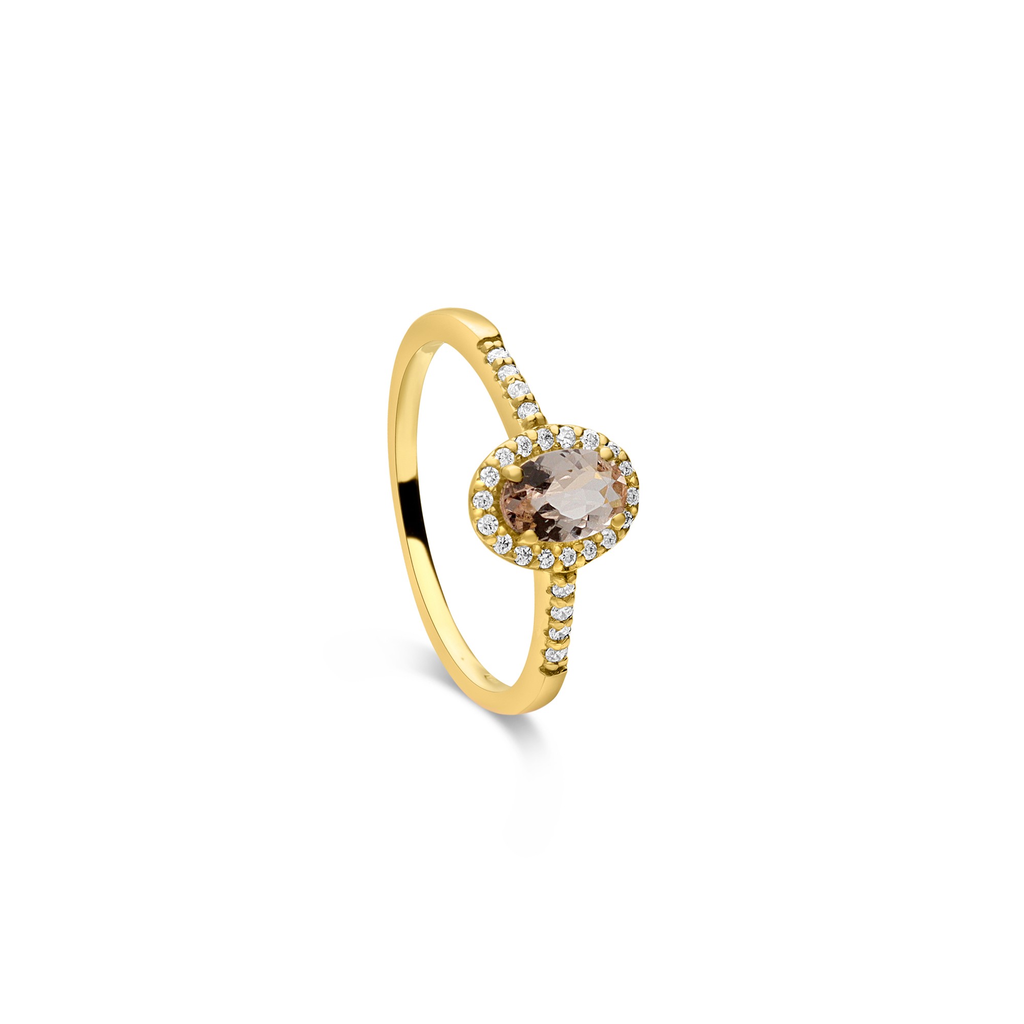 Gold ring with morganite - LUXURY MILANO