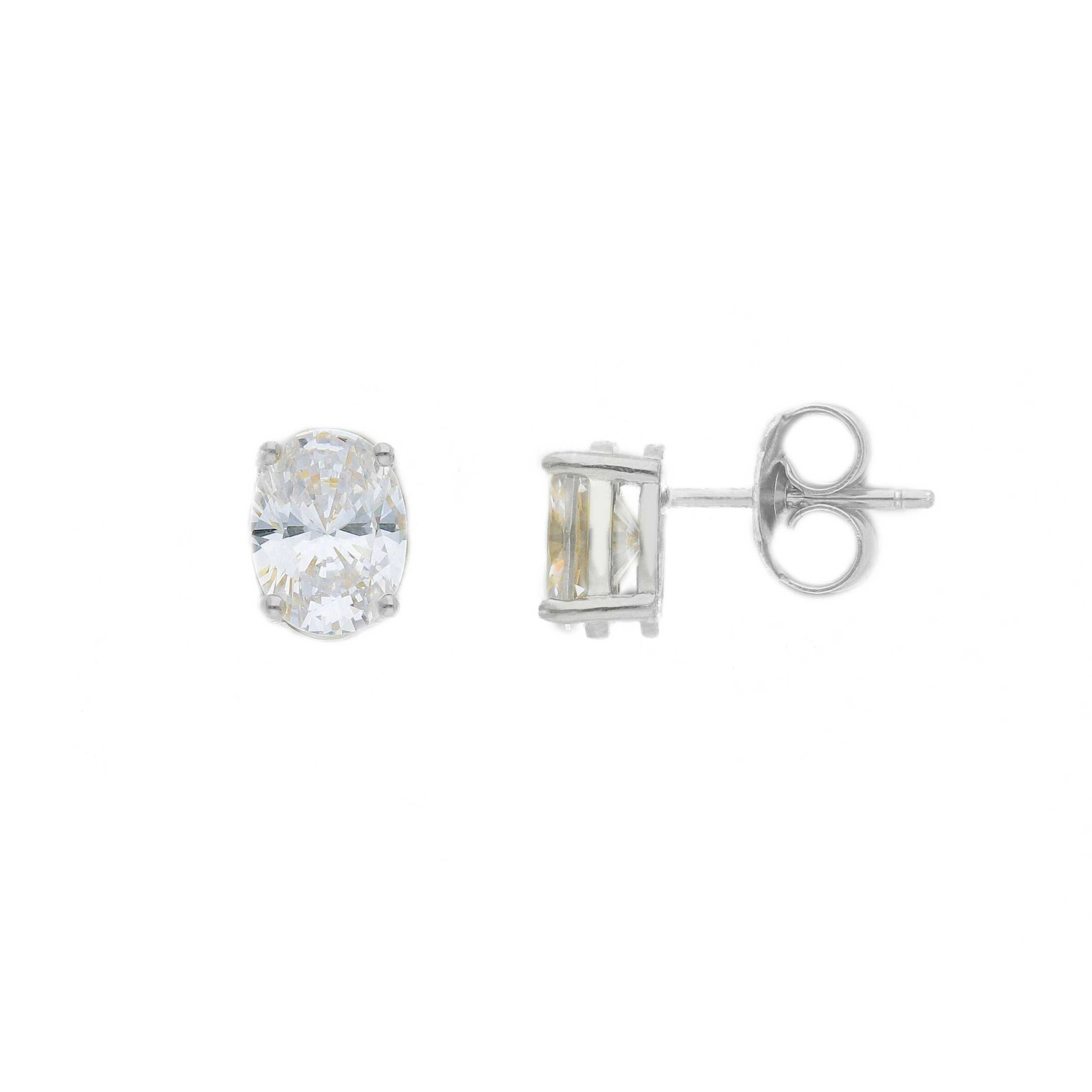 Pendientes punto de luz en plata 925 con circonitas ORO&CO 925 - ORO&CO 925