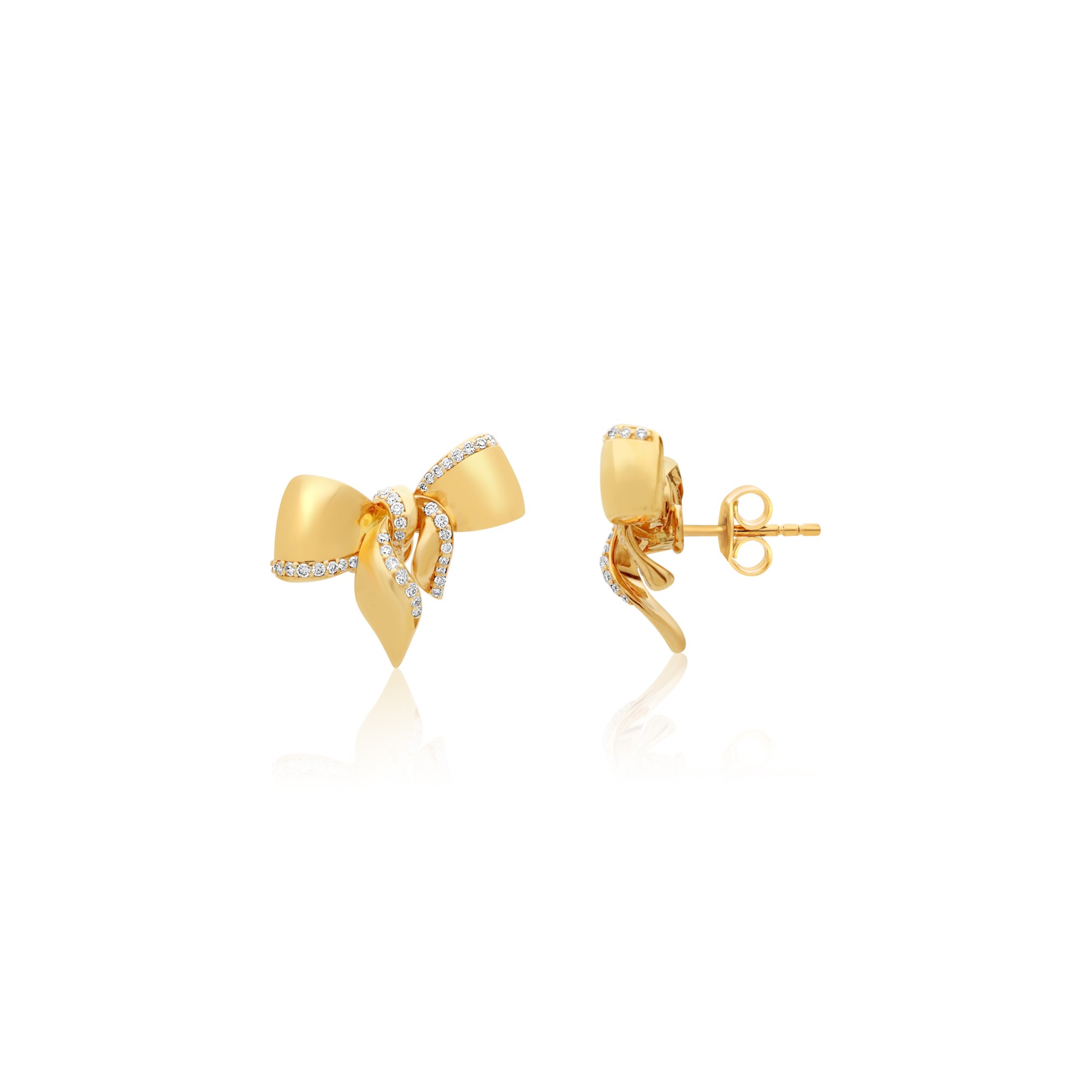 Orecchini Fiocco in oro e diamanti 0,43ct - DAMIANI