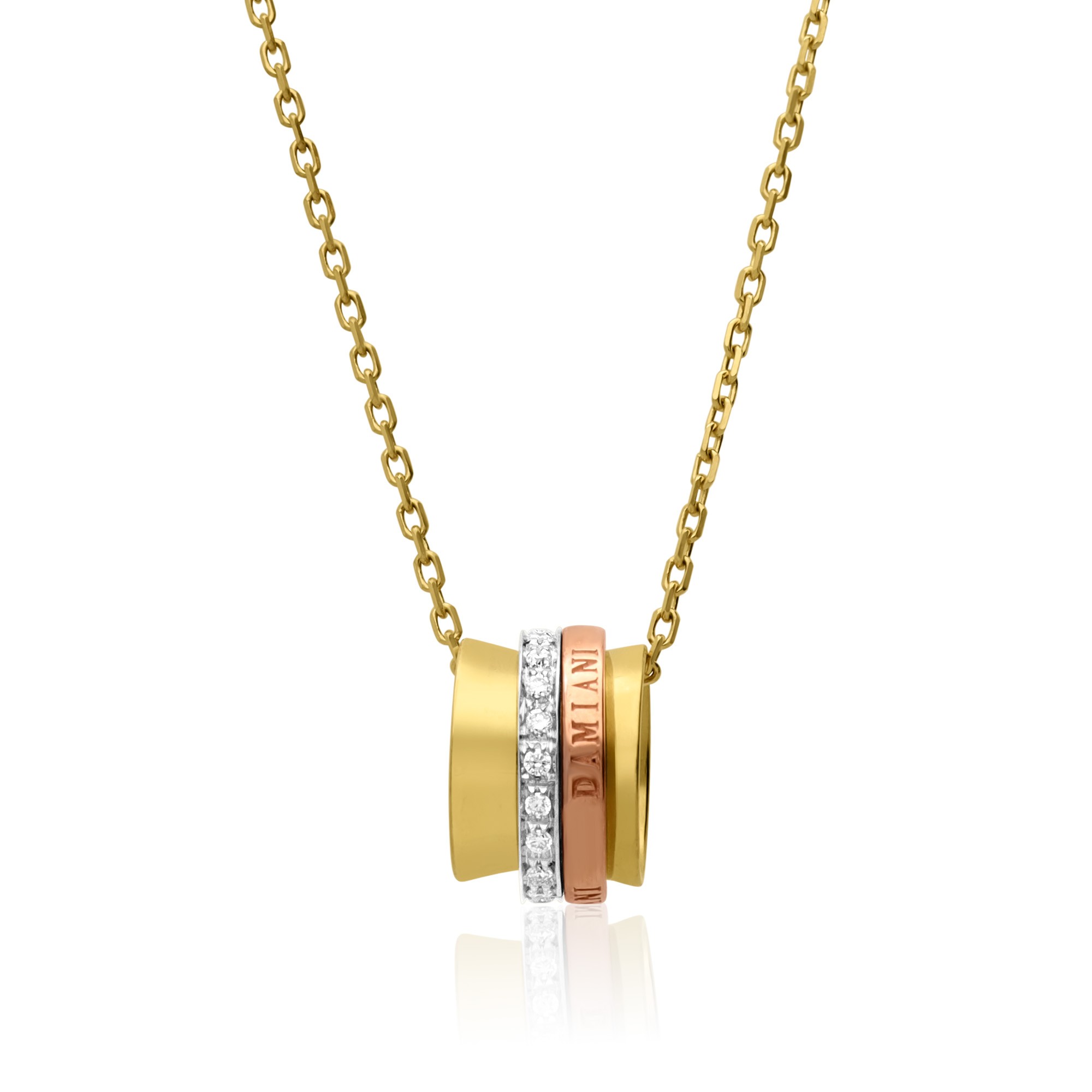 Collana Twister in oro e diamanti 0,14ct - DAMIANI