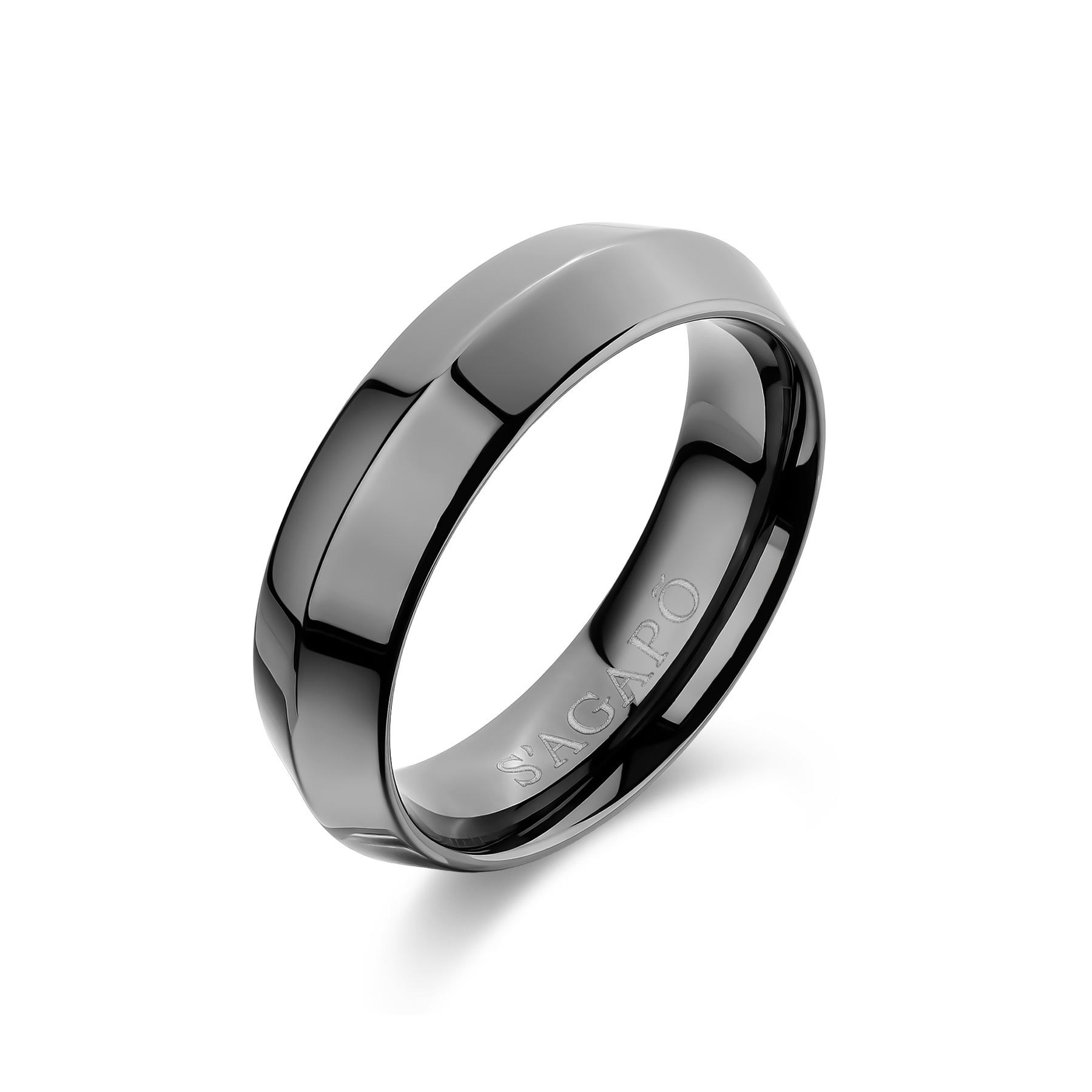 Men's jewelry ring S&rsquo;Agap&ograve; Bound ruthenium  - S
