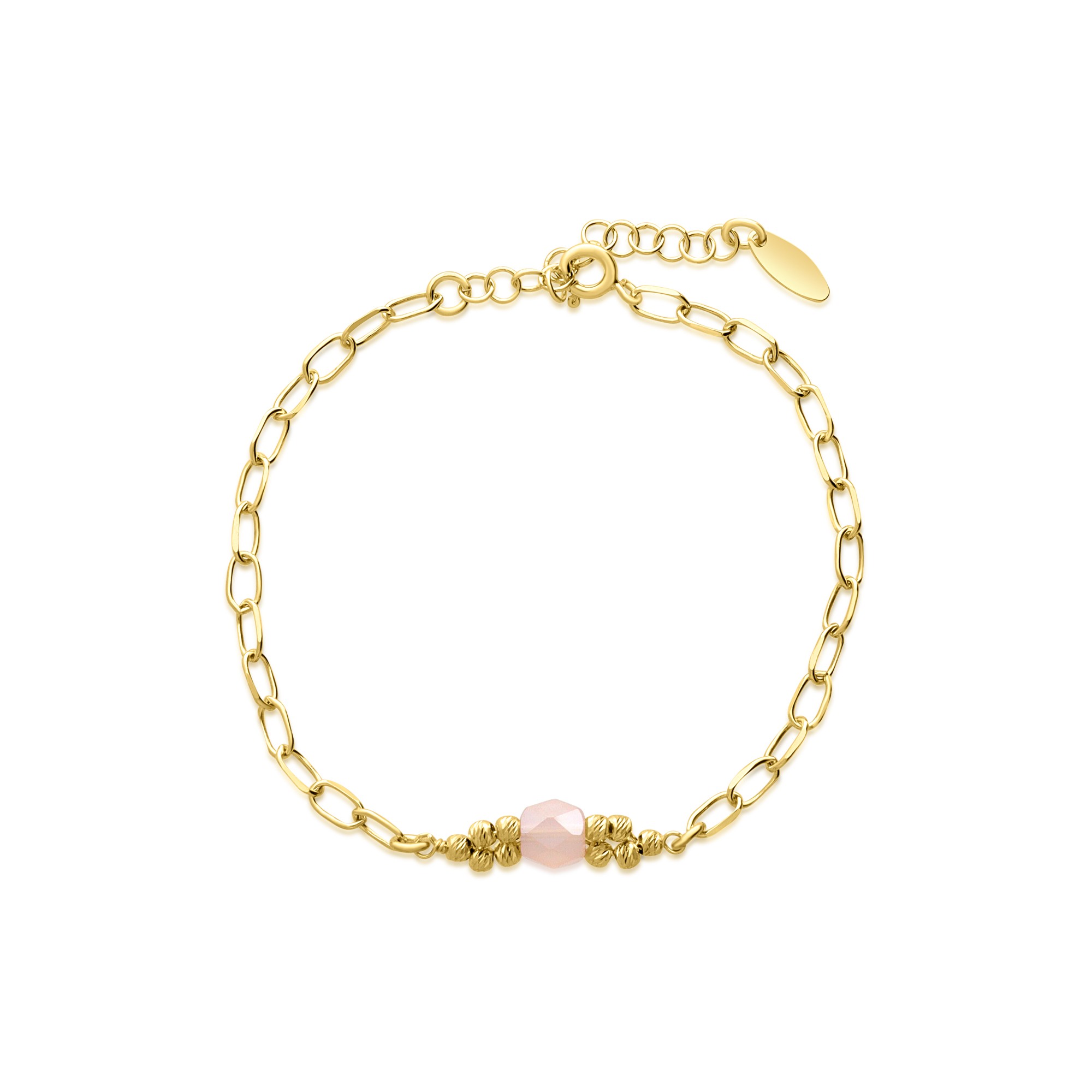 Bracciale Dream in argento con pietra rosa - LUXURY MILANO