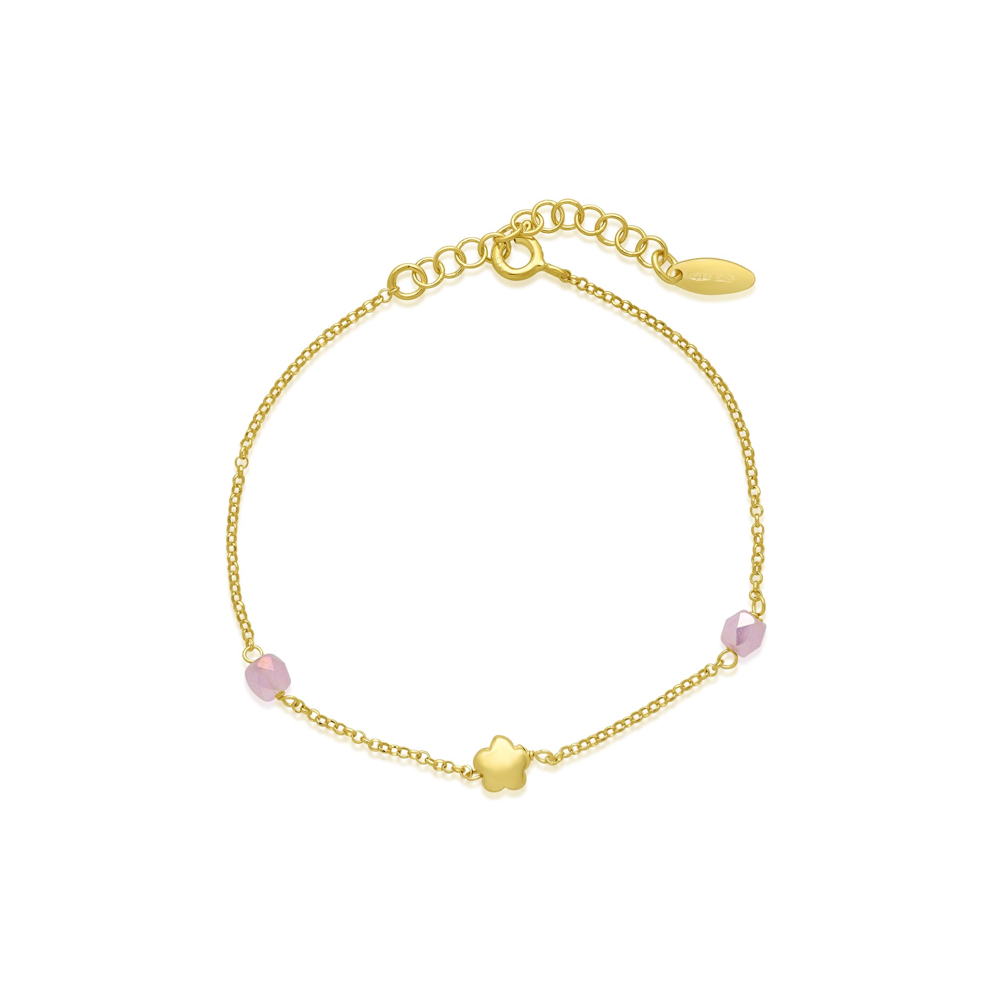 Dream bracelet in silver and pink stones - LUXURY MILANO
