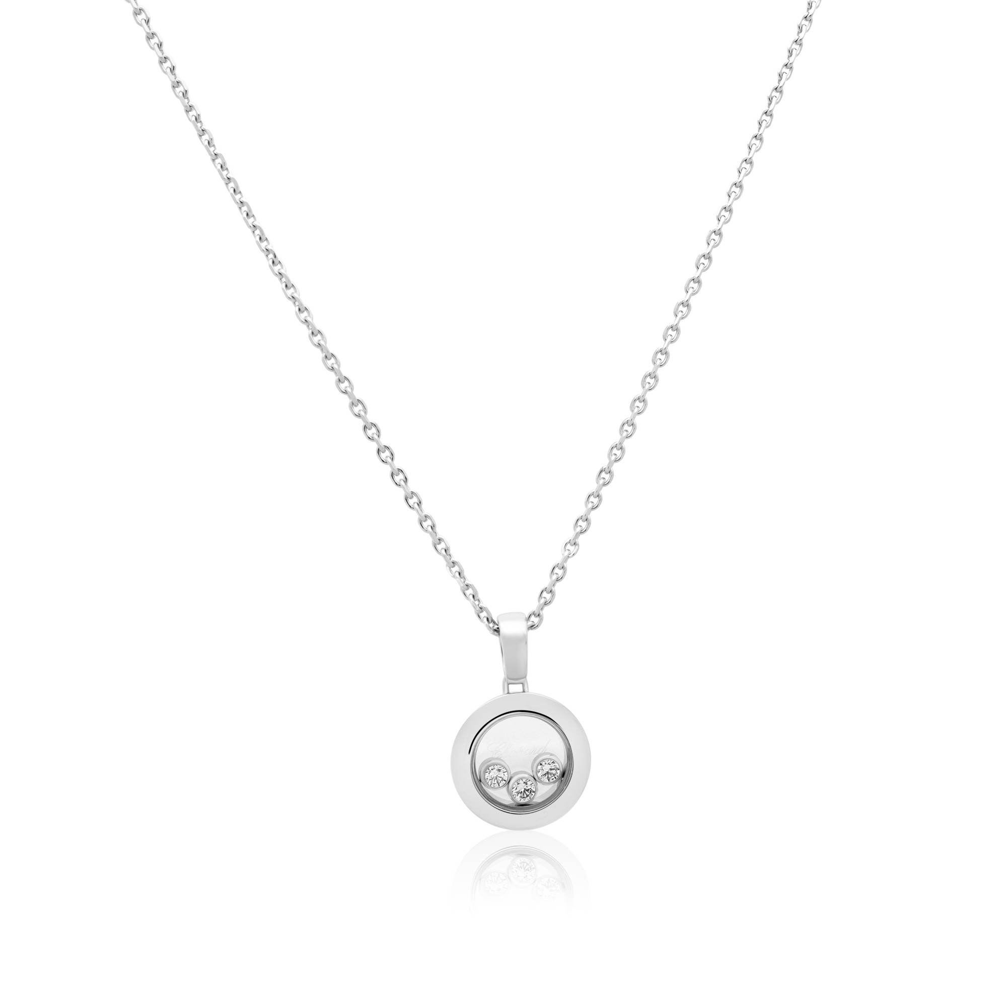 Collar de oro blanco con diamantes 0,15 ct Happy Diamonds Chopard - CHOPARD