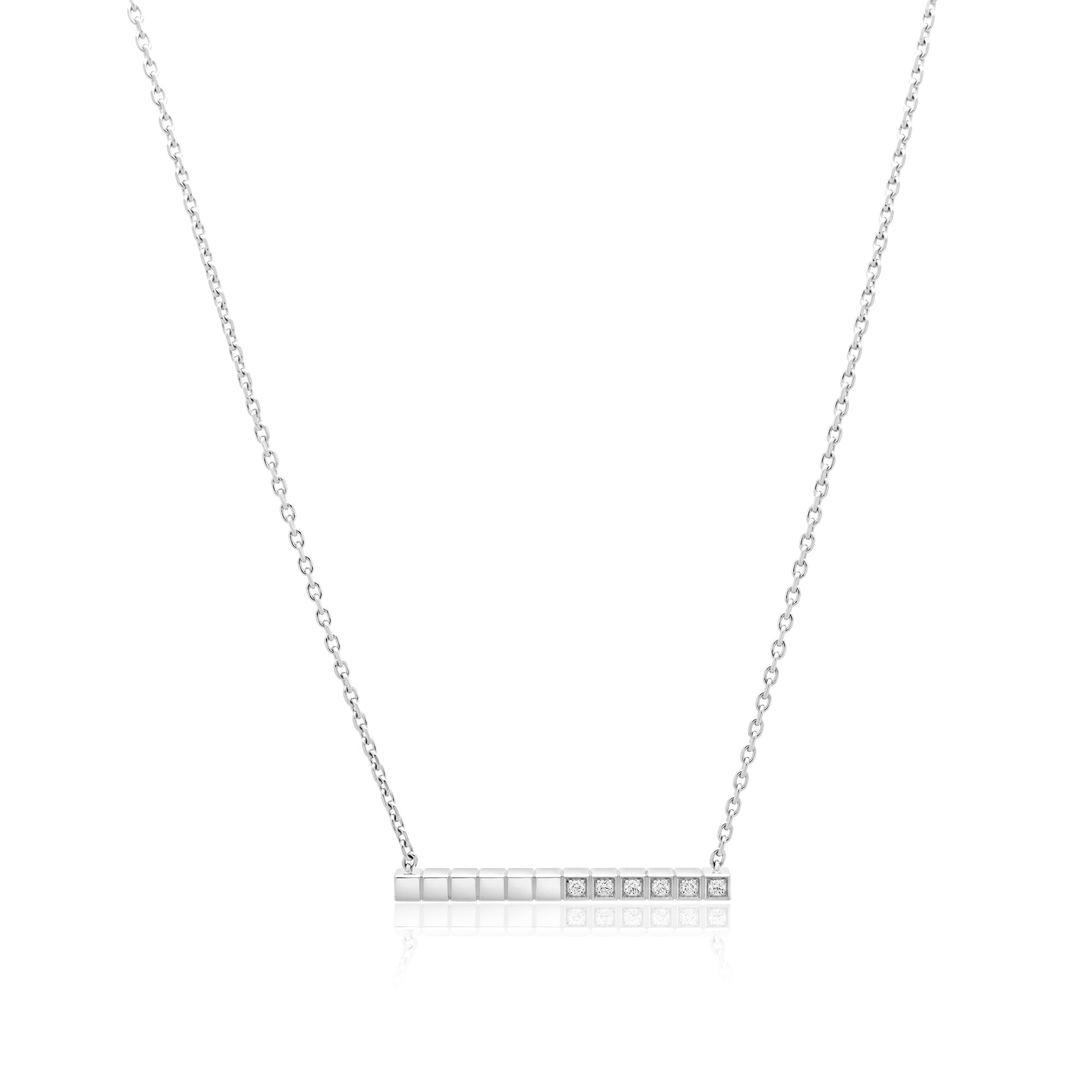 Collar de oro blanco con diamantes 0,06 ct Ice Cube Chopard - CHOPARD