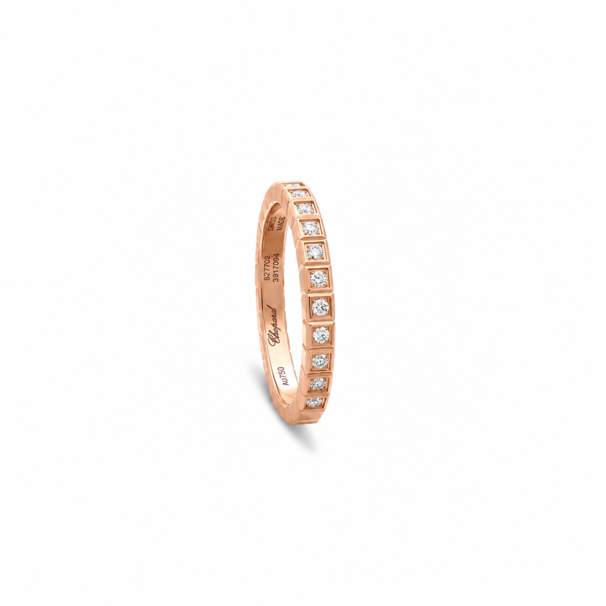 Anillo media riviere en oro blanco con diamantes 0,01 ct Ice Cube Chopard - CHOPARD