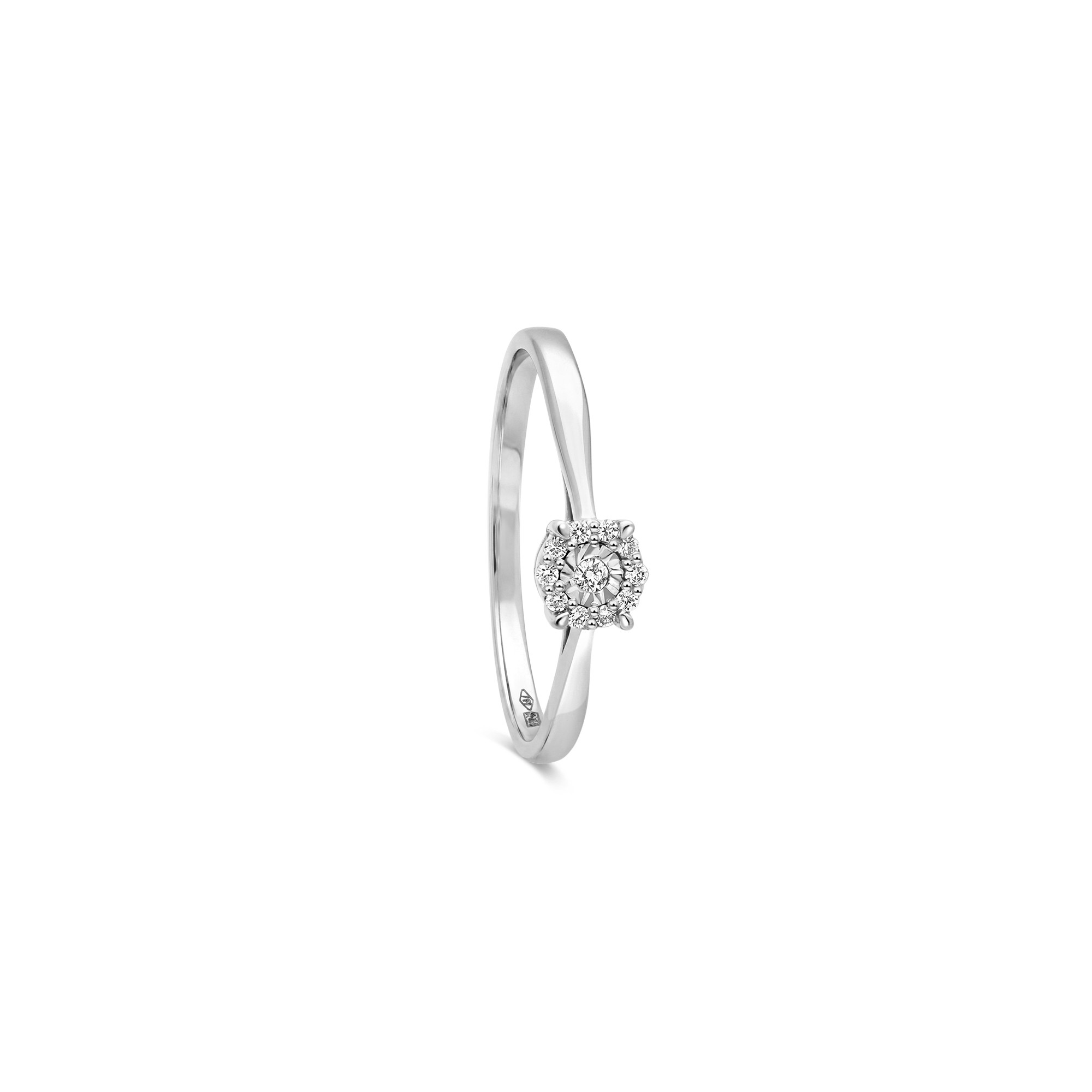 Anillo pav&eacute; oro blanco diamantes 0,041 ct desire srl 12 - LUXURY MILANO