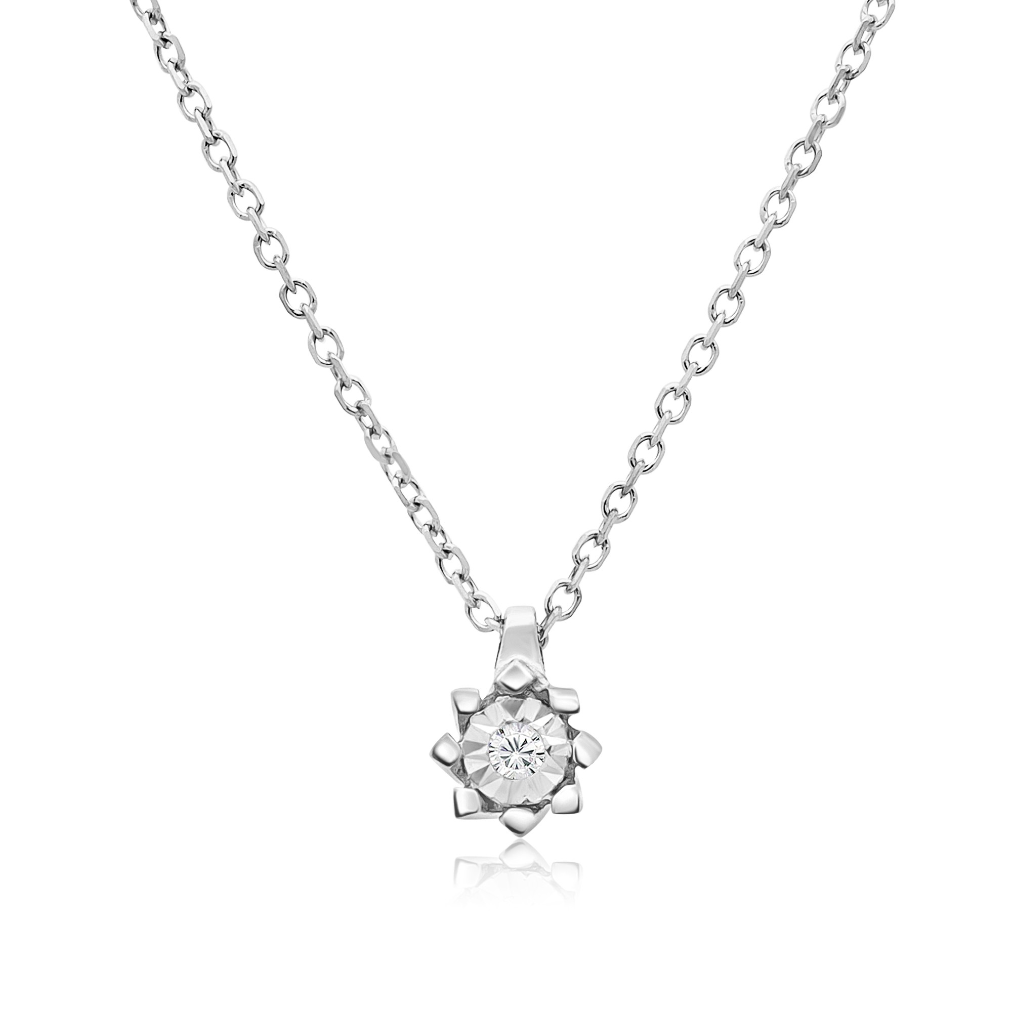 Collana punto luce in oro bianco con diamanti 18kt Desire srl - LUXURY MILANO